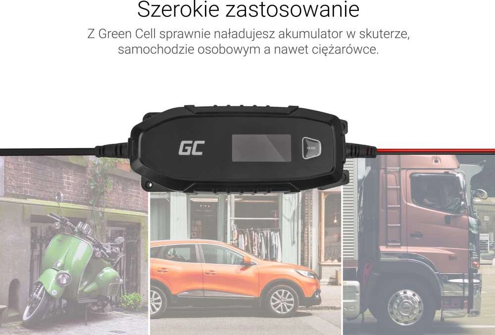 Green Cell Žalias Cell Žalias Cell akumuliatoriaus įkroviklis - su išmaniąja diagnostikos funkcija - 6-12V/4A/120Ah