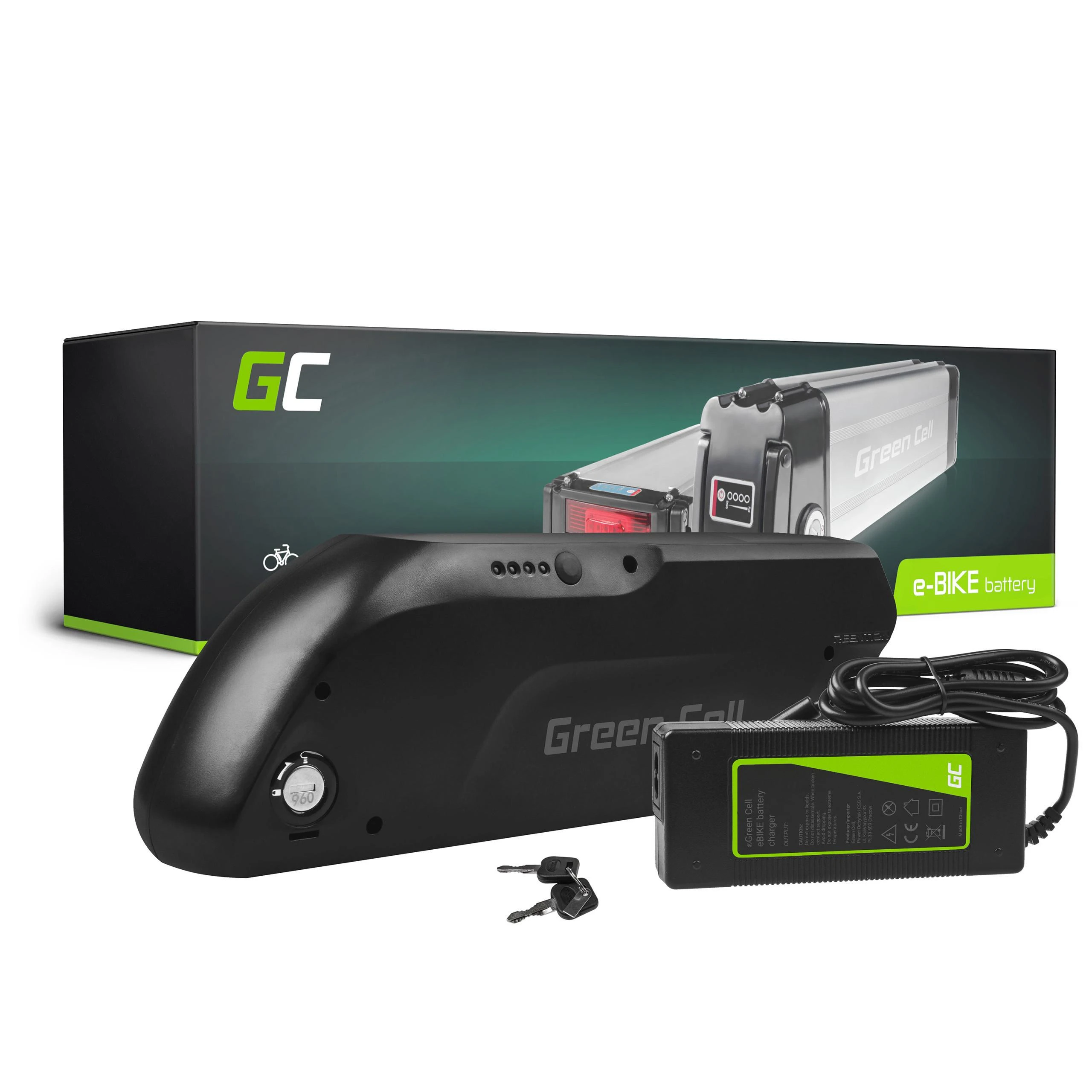 Green Cell Žalias Cell Žalioji Cell® El Dviračių Baterija 36V 13Ah Elektrinis dviratis Li-Ion žemyn vamzdis su krovikliu