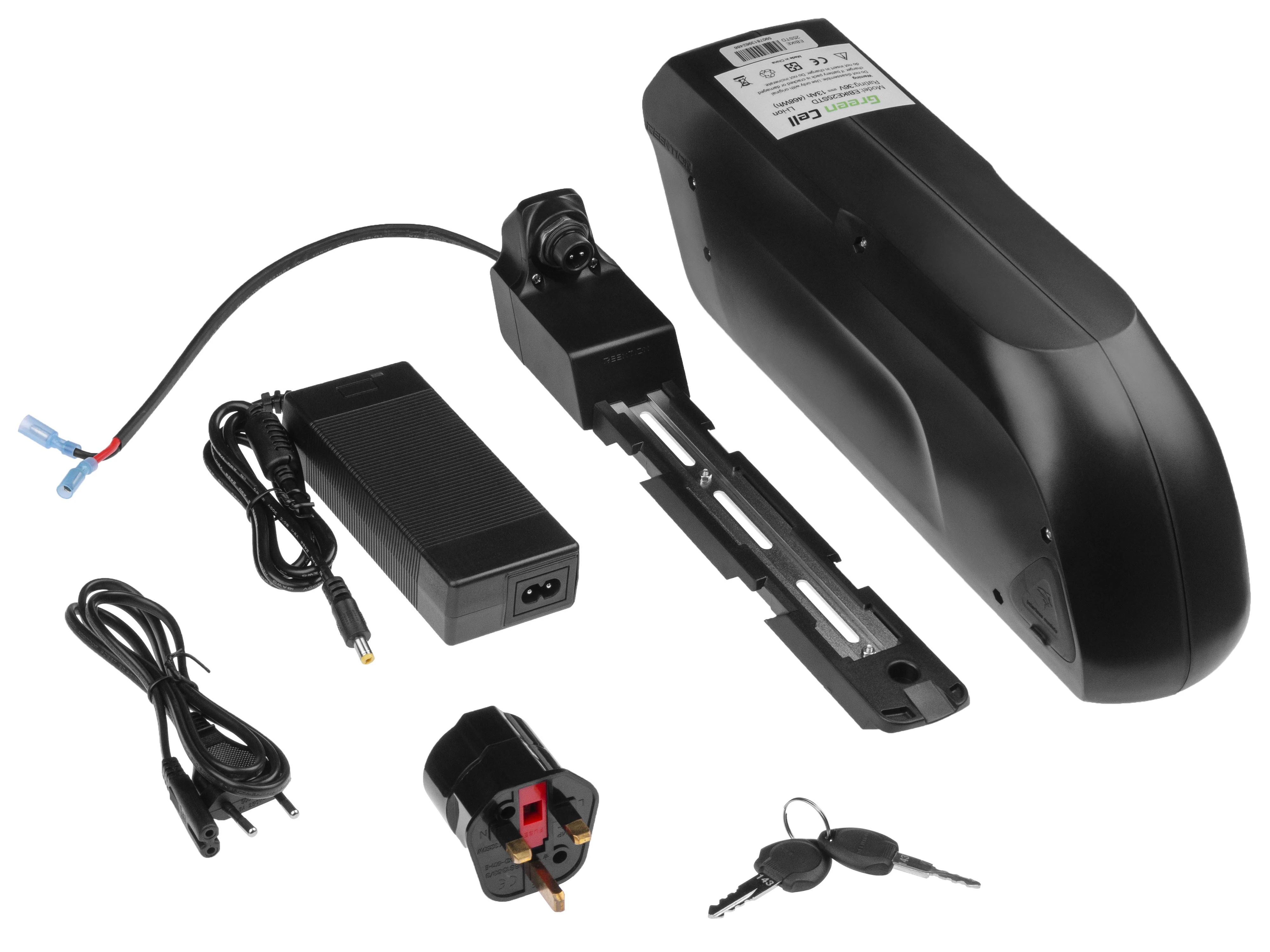 Green Cell Žalias Cell Žalioji Cell® El Dviračių Baterija 36V 13Ah Elektrinis dviratis Li-Ion žemyn vamzdis su krovikliu