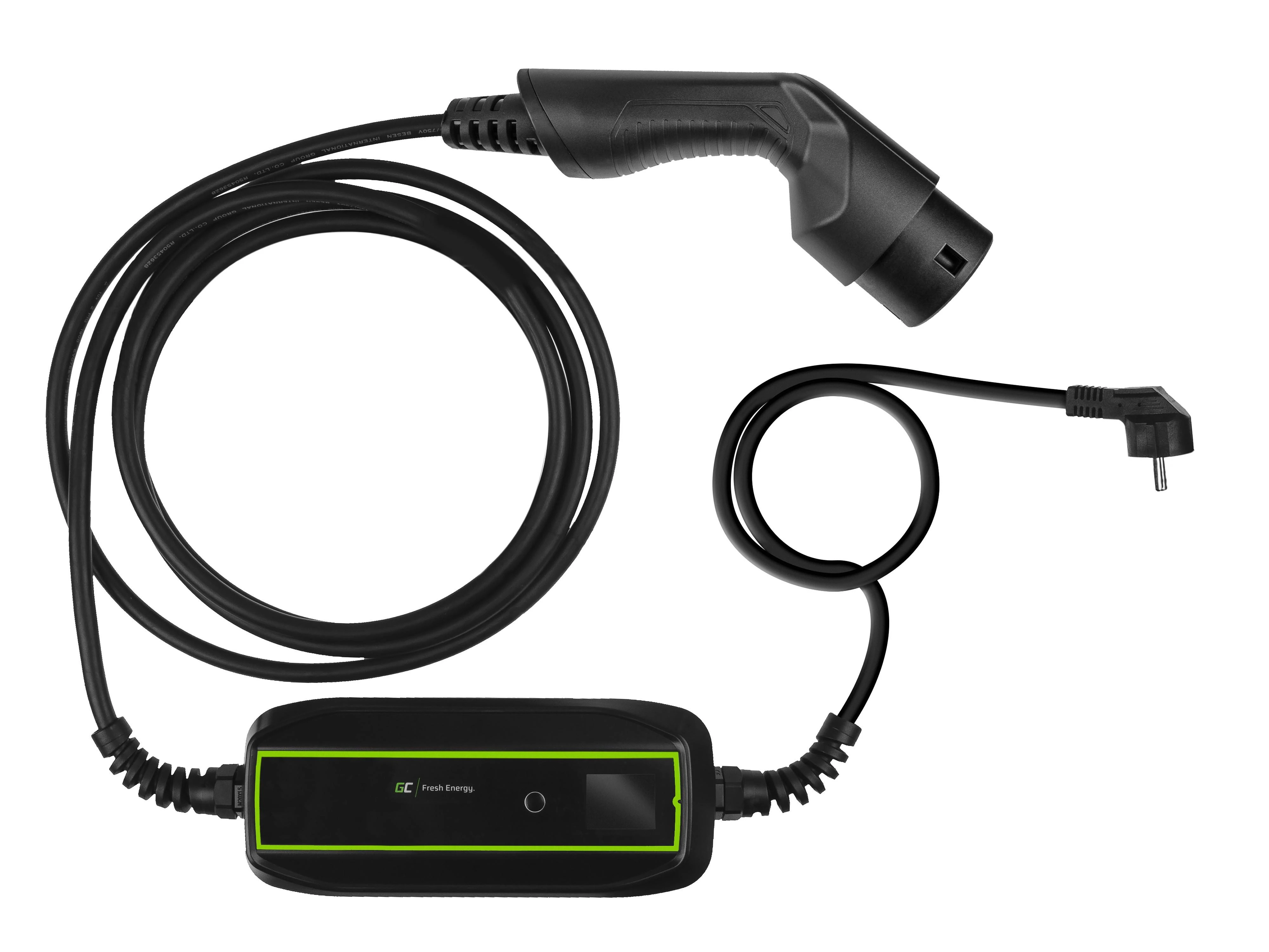 Wallbox Žalias Cell Žalias Cell | EV16 | GC EV PowerCable 3.6kW Schuko Type 2 mobilusis įkroviklis elektromobiliams ir Plug-In hibridams įkrauti | 3,6 kW | 10/16 A | 6,5 m | Juodas
