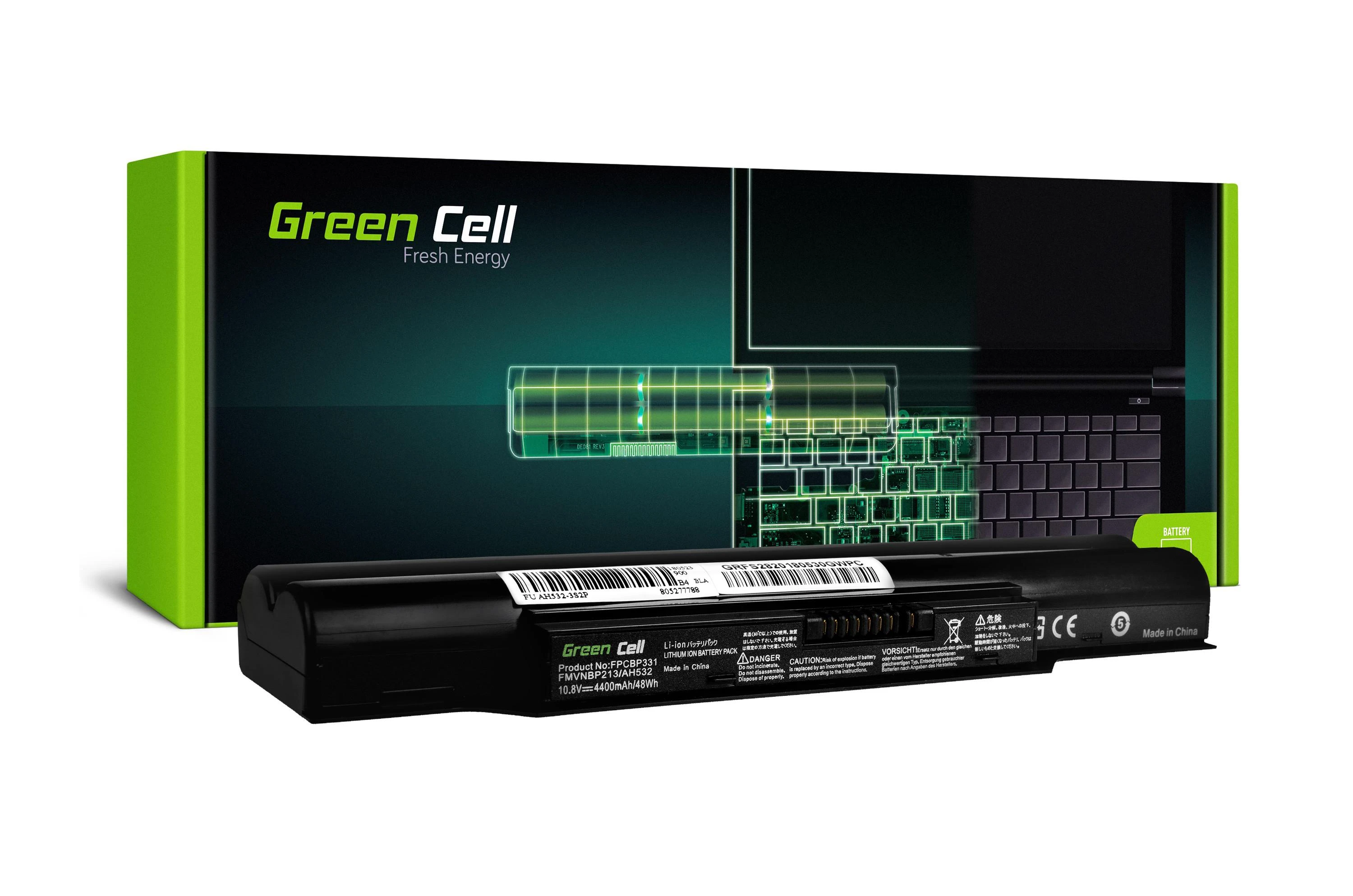 Green Cell Žalias Cell Žalias Cell akumuliatorius, skirtas Fujitsu Lifebook A532 AH532 / 11.1V 4400mAh
