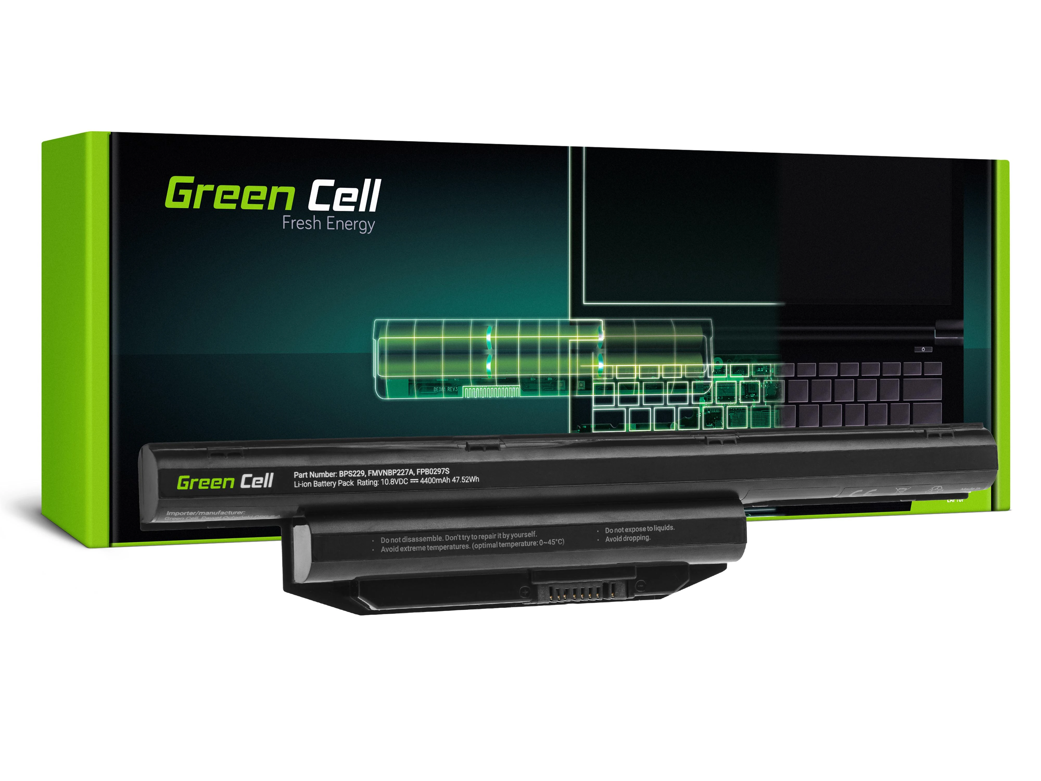 Green Cell GREENCELL Baterija, skirta Fujitsu LifeBook A514 A544 A555 AH544