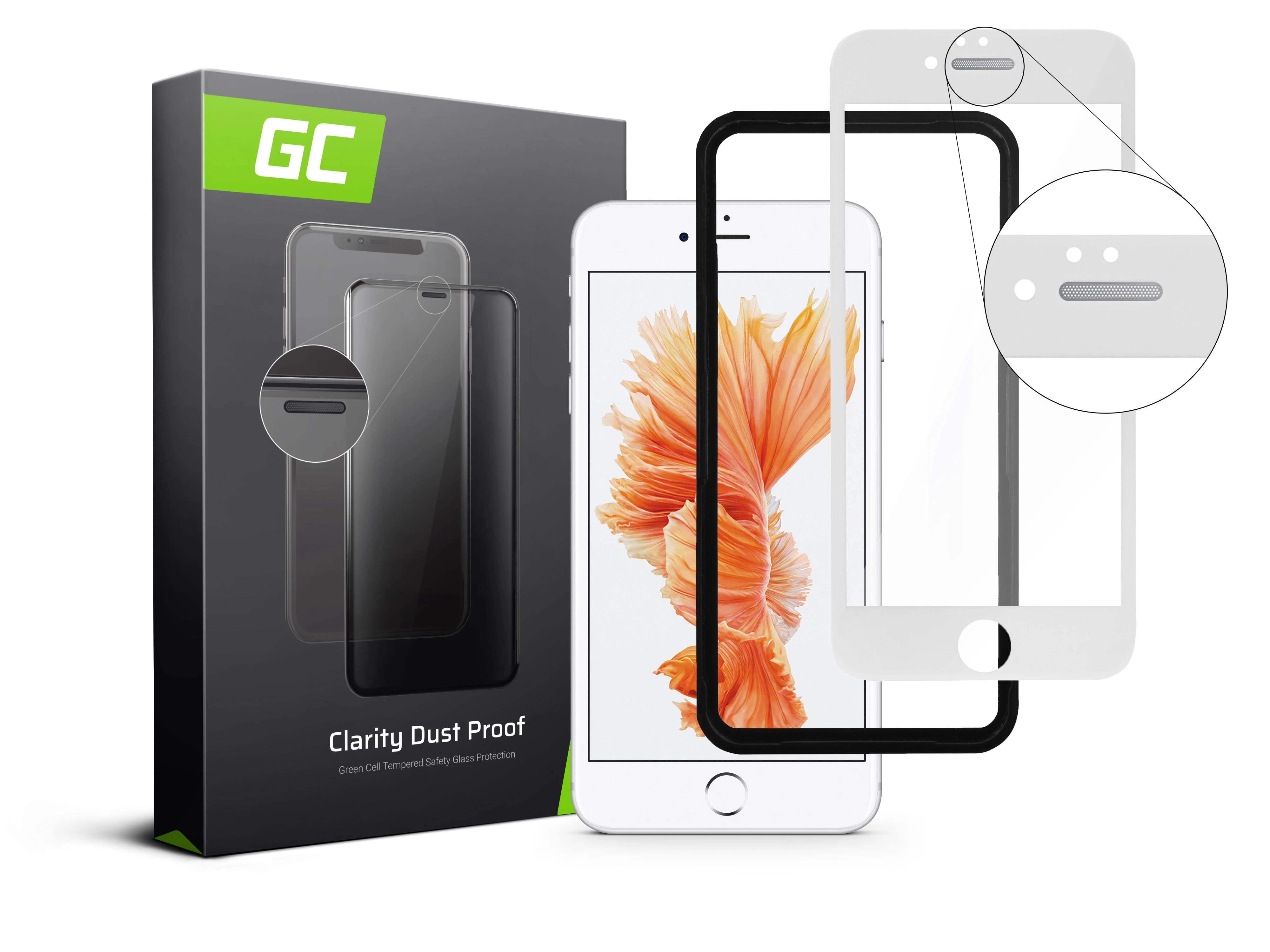 Green Cell Žalias Cell GC Clarity Dust Proof ekrano apsauga, skirta Apple iPhone 6 / 6S Plus - balta