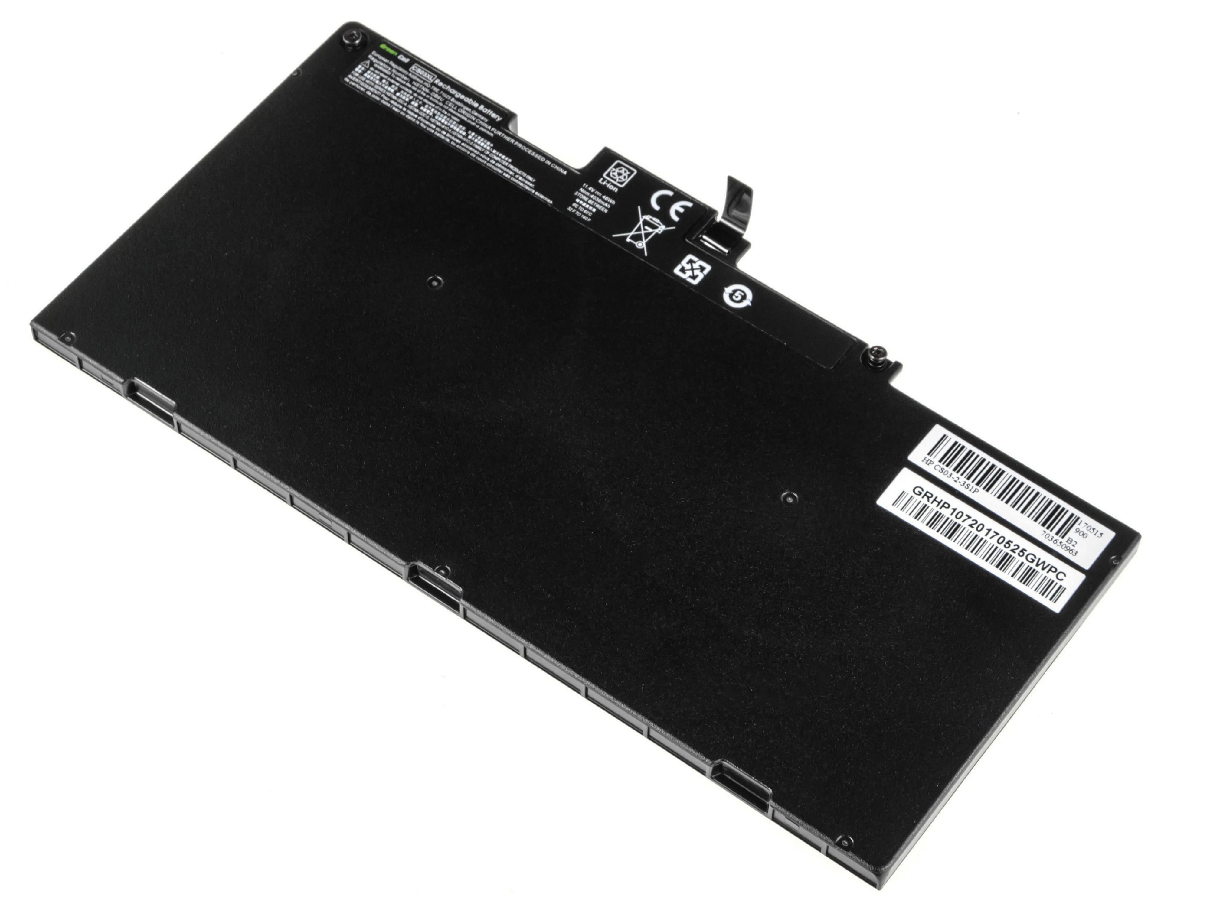 GREENCELL HP107 Baterija Žalias Cell CS03XL, skirta HP EliteBook 745 G3 755 G3 840 G3 848 G3 850 G3