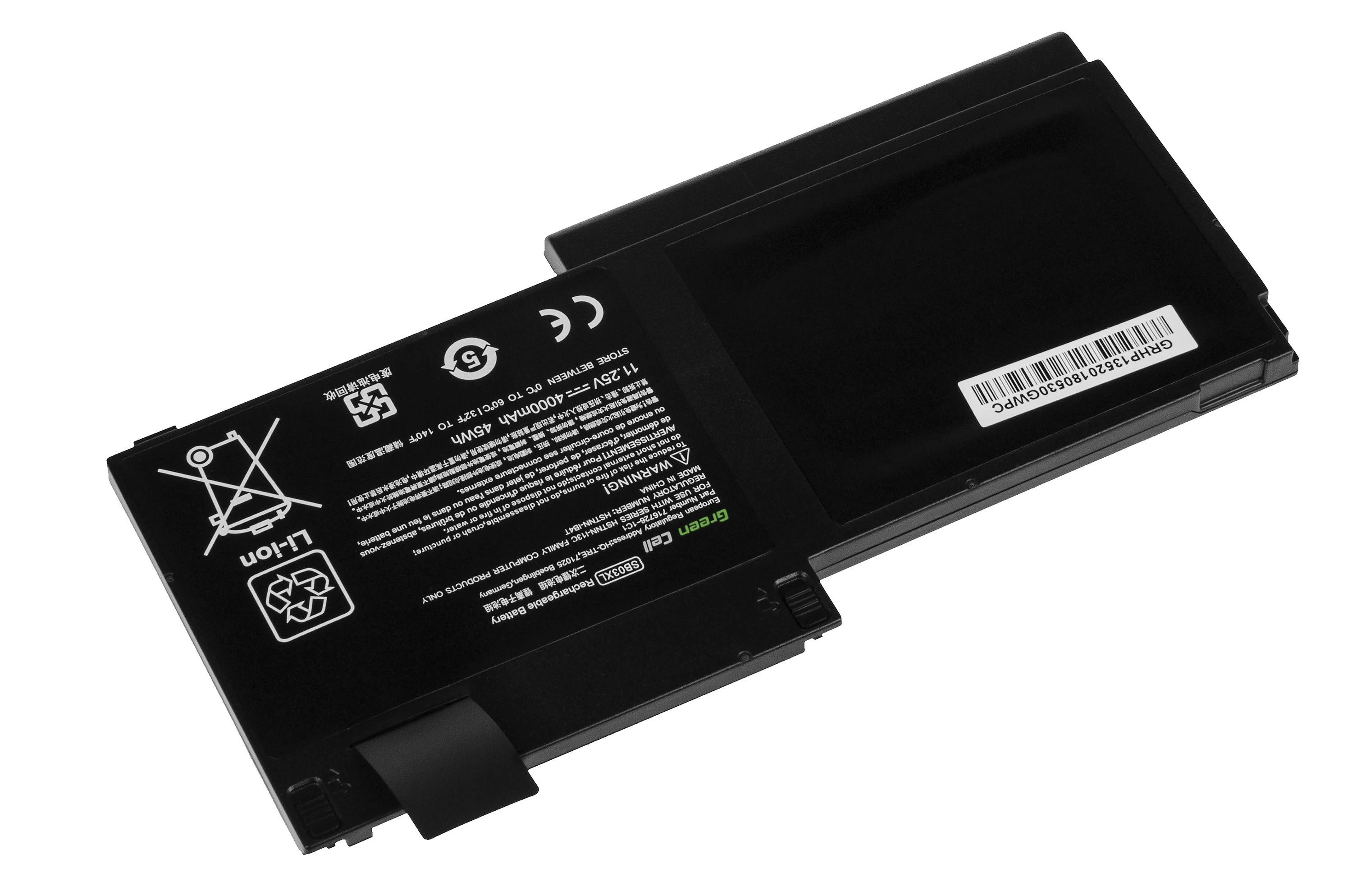 GREENCELL HP141 Žalias Cell Baterija, skirta HP EliteBook 720 G1 G2 820 G1 G2 / 11,25 V 4000 mAh