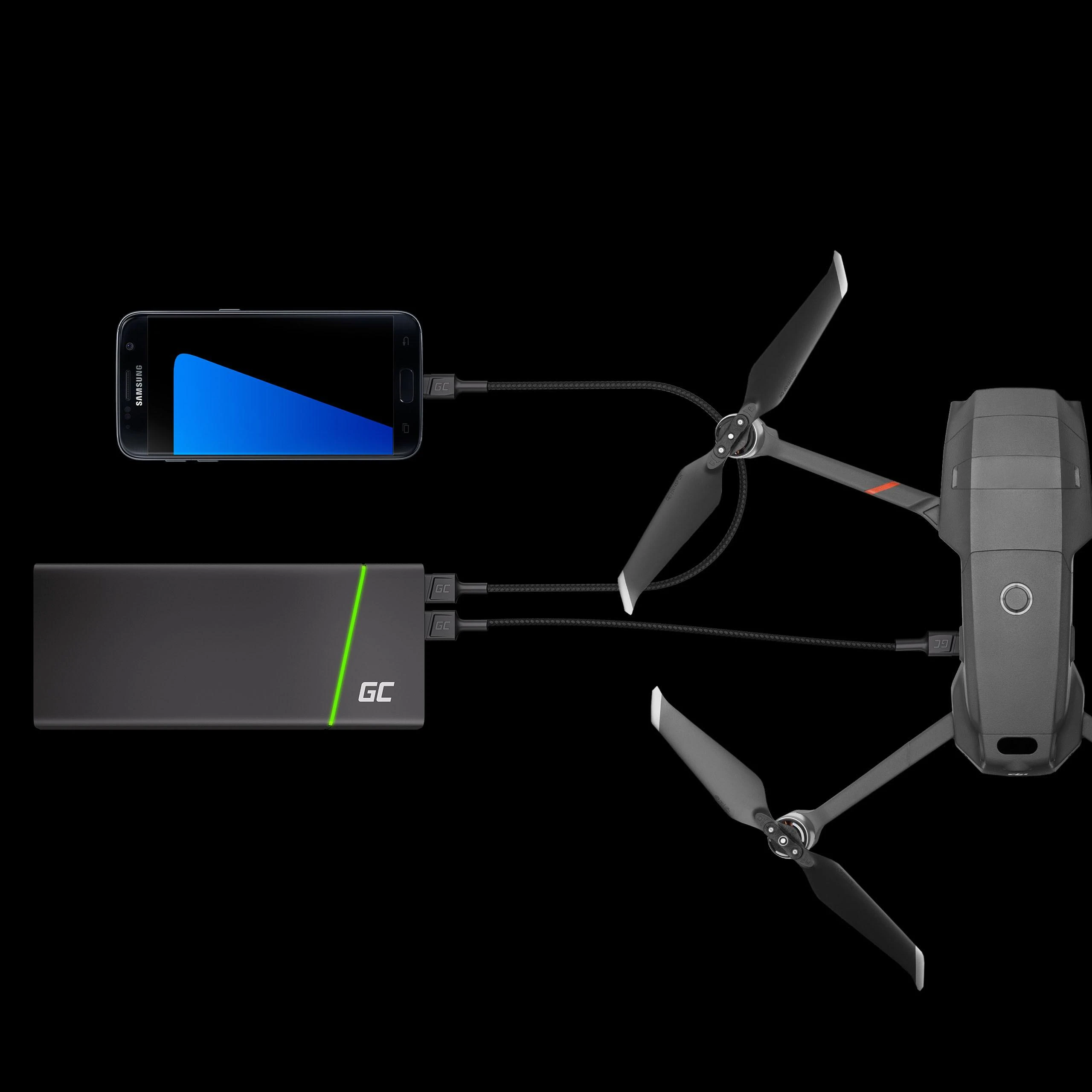 Green Cell Žalias Cell GREENCELL laidas GC PowerStream USB-A – Micro USB 120cm Ultra Charge QC 3.0