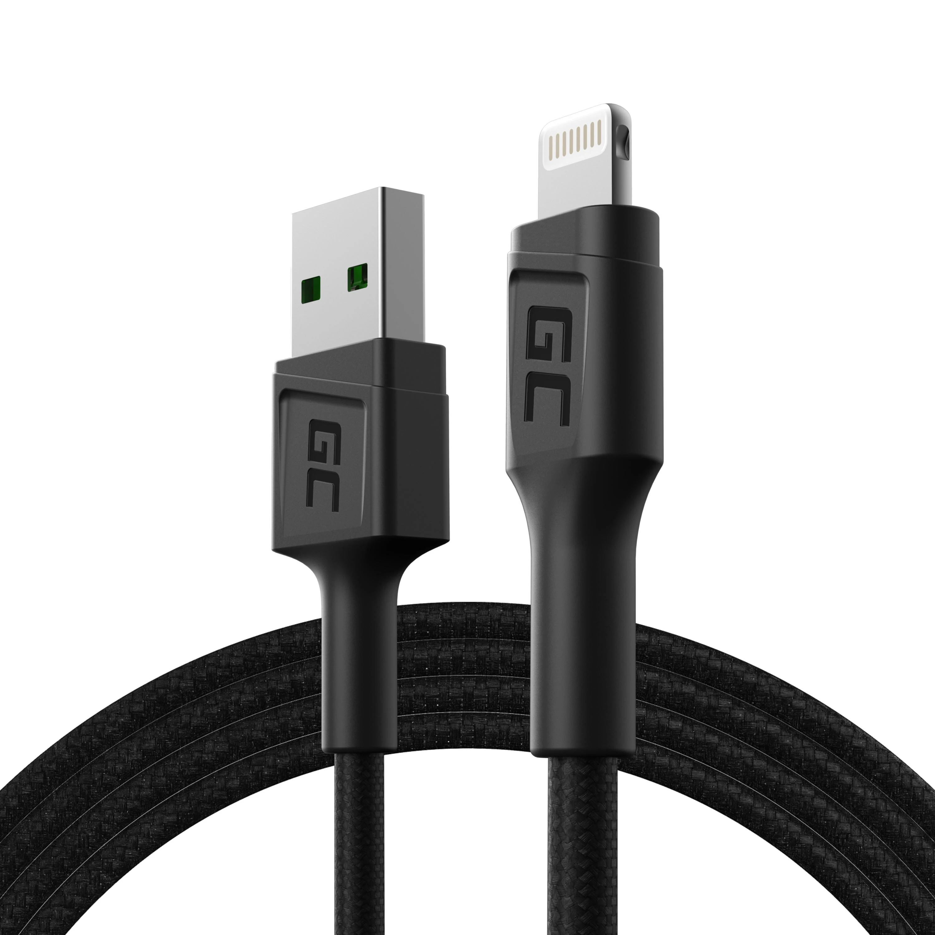 Green Cell Žalias Cell GREENCELL laidas GC PowerStream USB-A – Lightning 120cm Apple 2.4A