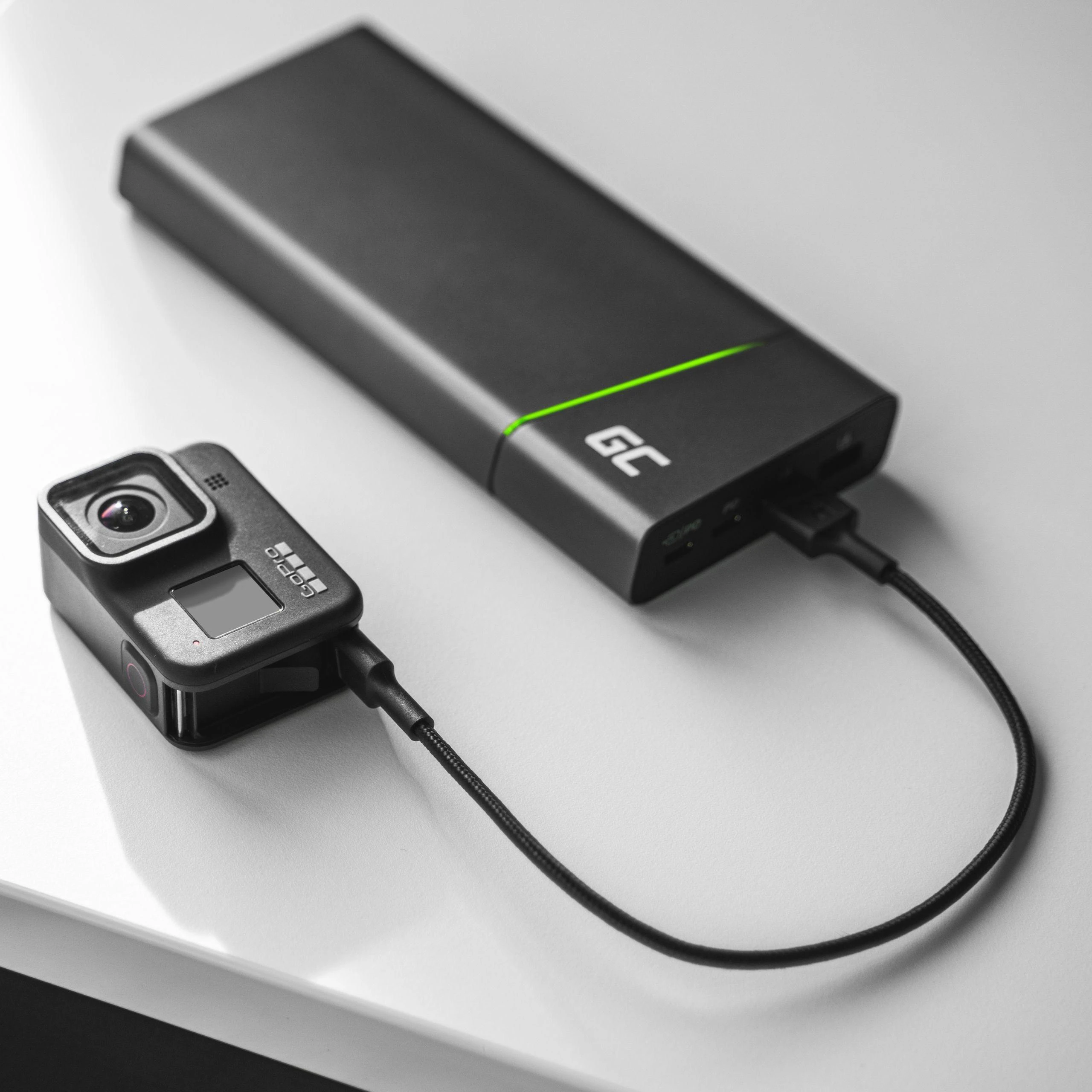 Green Cell Žalias Cell GREENCELL laidas GC PowerStream USB-A – USB-C 120cm Ultra Charge QC 3.0