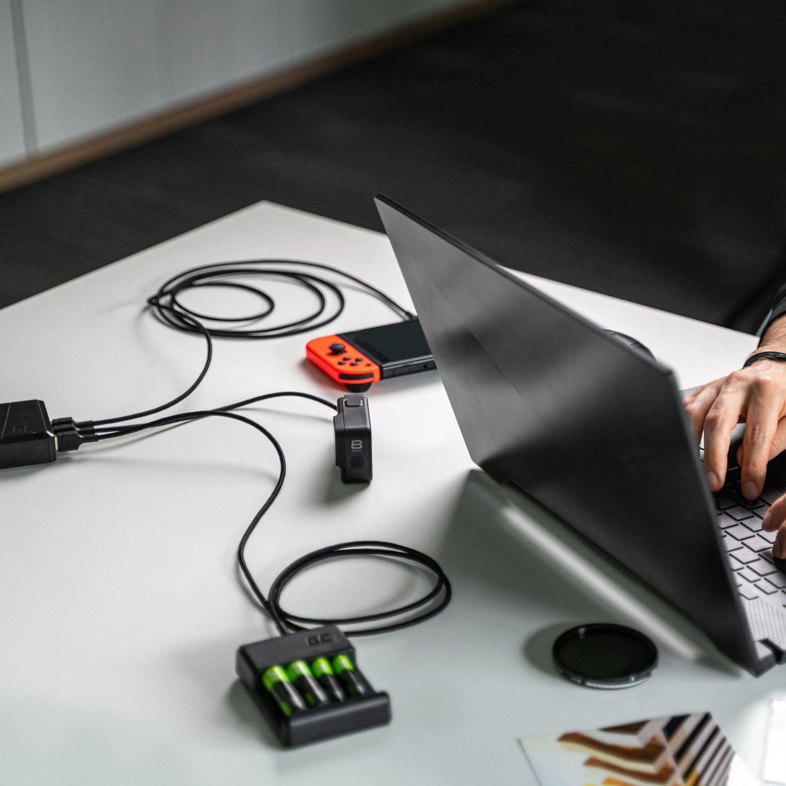 Green Cell Žalias Cell GREENCELL laidas GC PowerStream USB-A – USB-C 120cm Ultra Charge QC 3.0