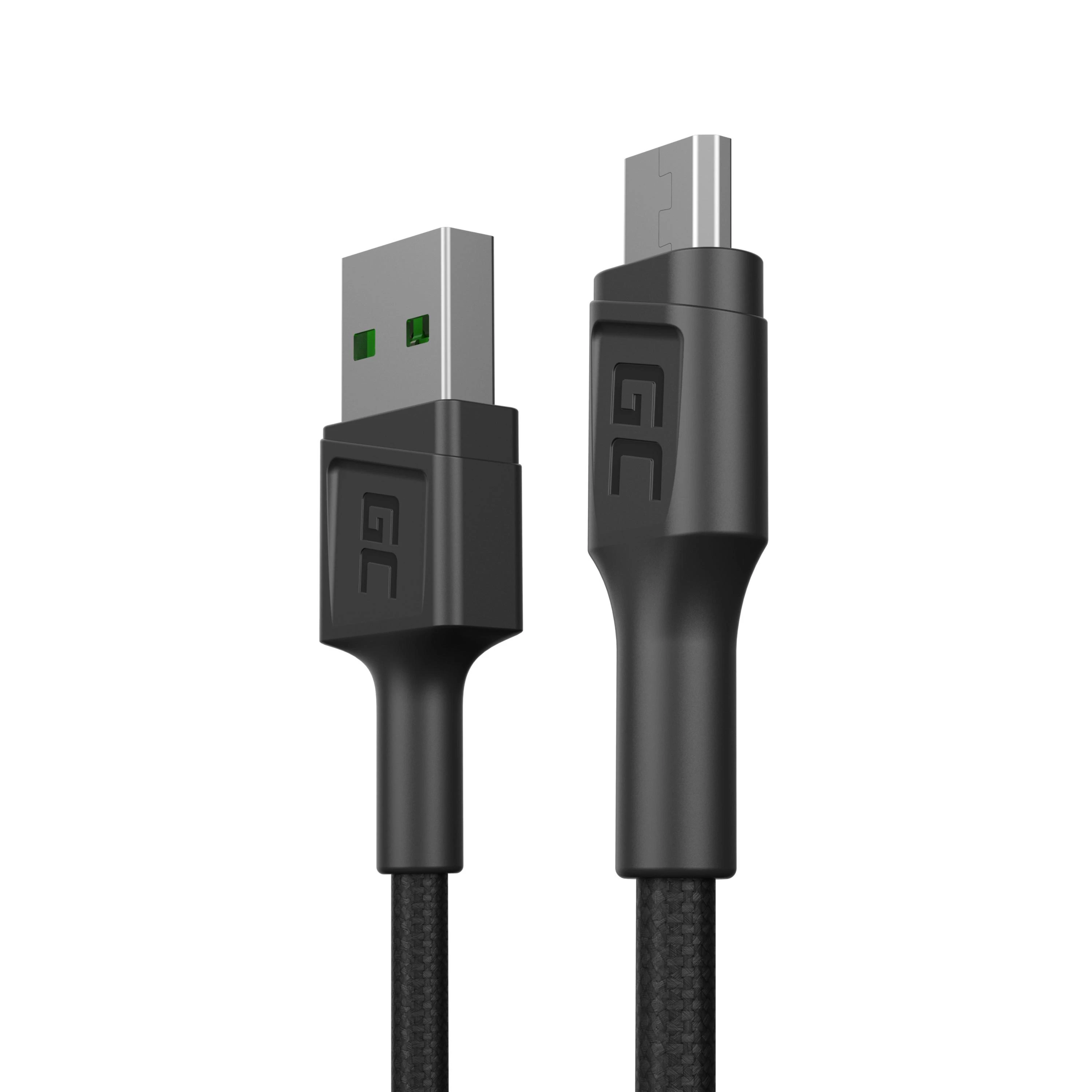 Green Cell Žalias Cell Kabelis Žalias Cell GC PowerStream USB-A - Micro USB 30 cm greitas įkrovimas Ultra Charge, QC 3.0