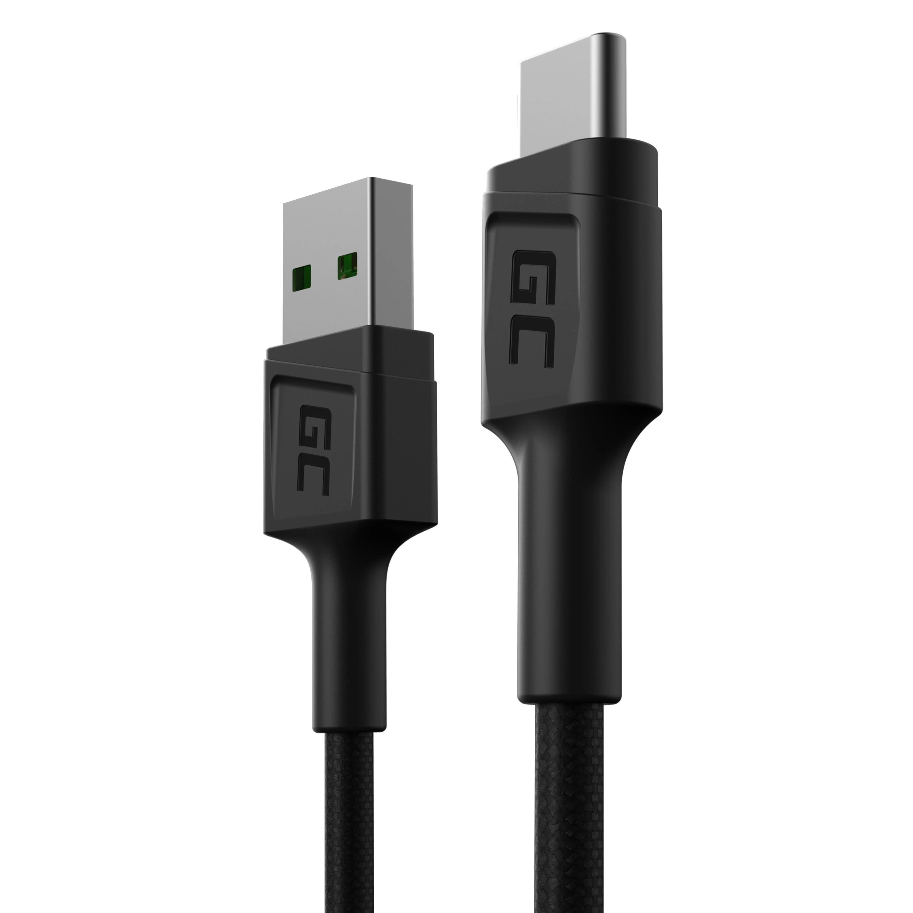 Green Cell Žalias Cell Kabelis Žalias Cell GC PowerStream USB-A - USB-C 30 cm greitas įkrovimas Ultra Charge, QC 3.0