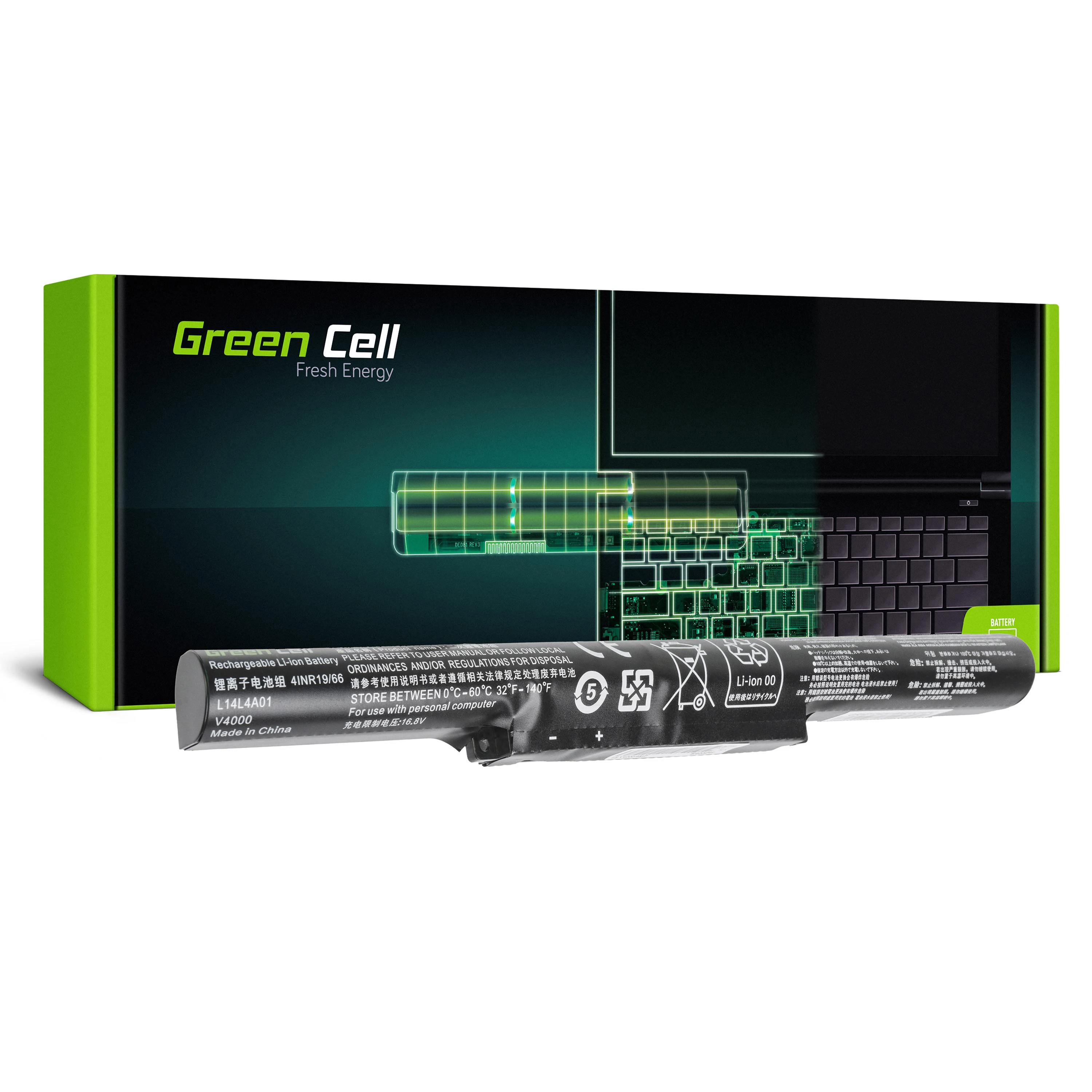 Žalias Cell GREENCELL LE116 Bateria Žalias Cell L14L4A01 do Lenovo Z51 Z51-70 IdeaPad 500-15ISK