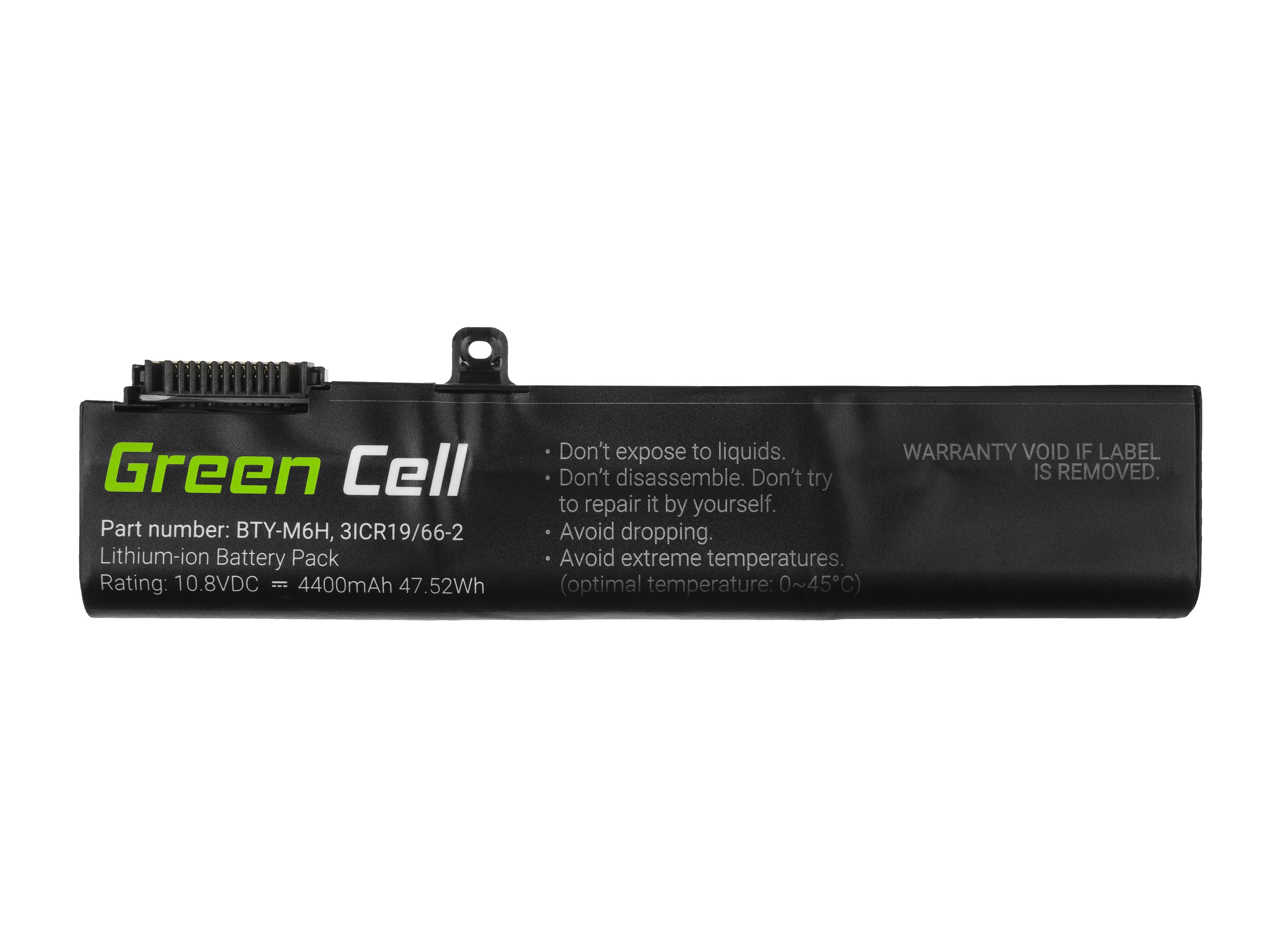 Green Cell Žalias Cell Nešiojamojo kompiuterio baterija Žalias Cell BTY-M6H, skirta MSI GE62 GE63 GE72 GE73 GE75 GL62 GL63 GL73 GL65 GL72 GP62 GP63 GP72 GP73 GV62 GV72 PE60 P