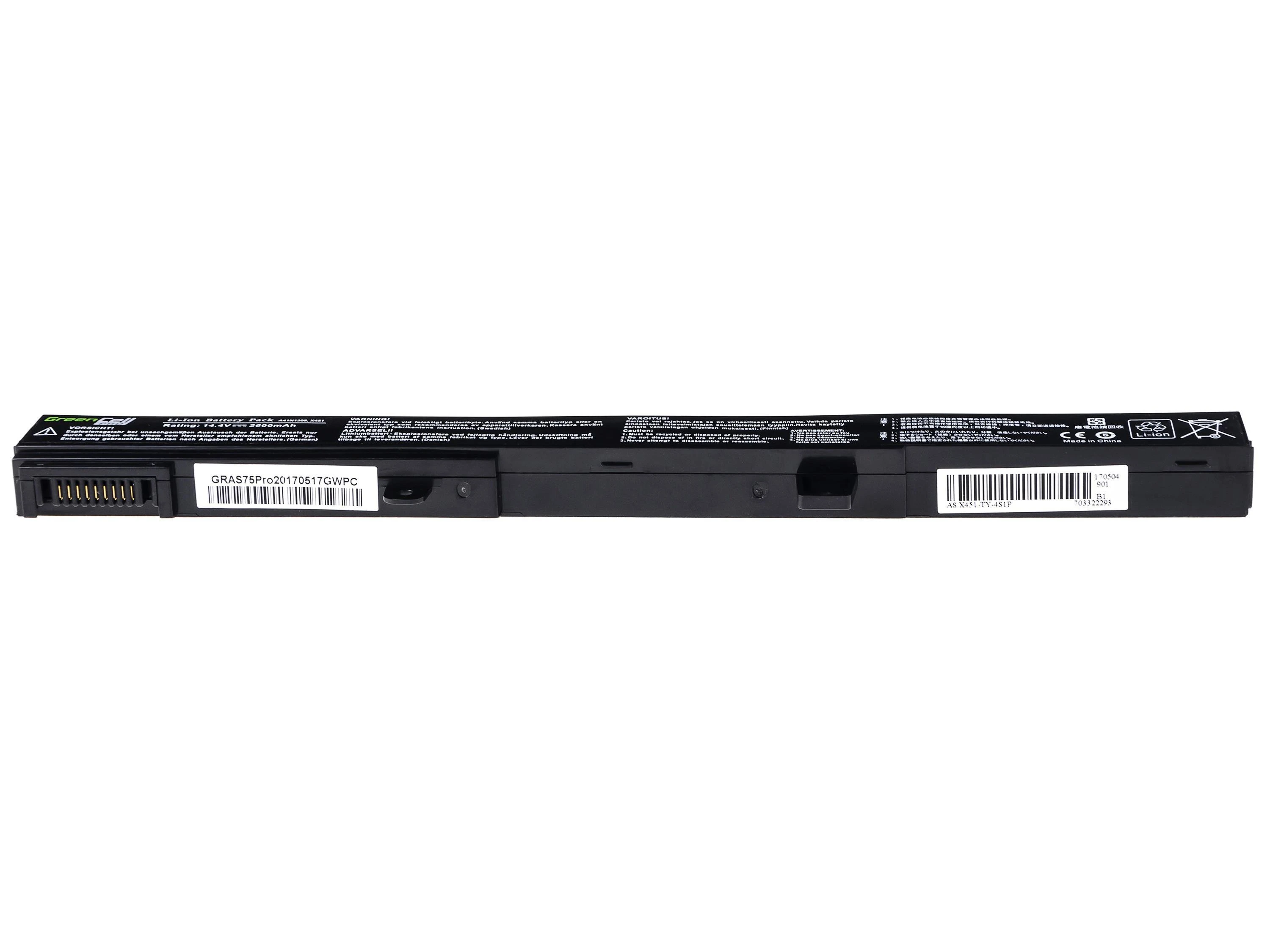 GREENCELL AS75 Baterija Žalias Cell A31N1319 A41N1308 Asus X451MAV X551 X551C X551CA X551M X551MA