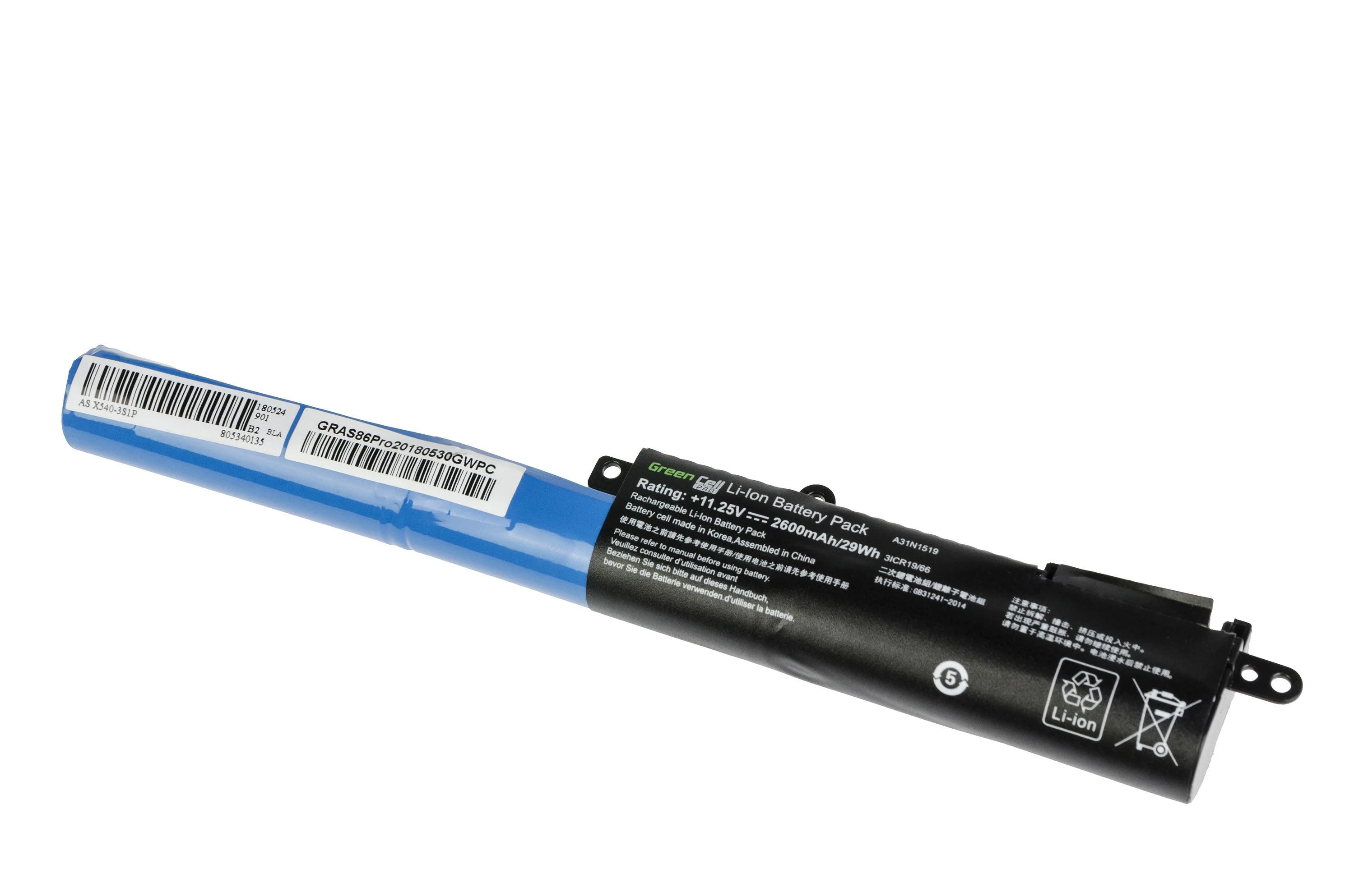 Žalias Cell Baterija Žalias Cell A31N1519 skirta Asus F540 F540L F540S R540 R540L R540S X540