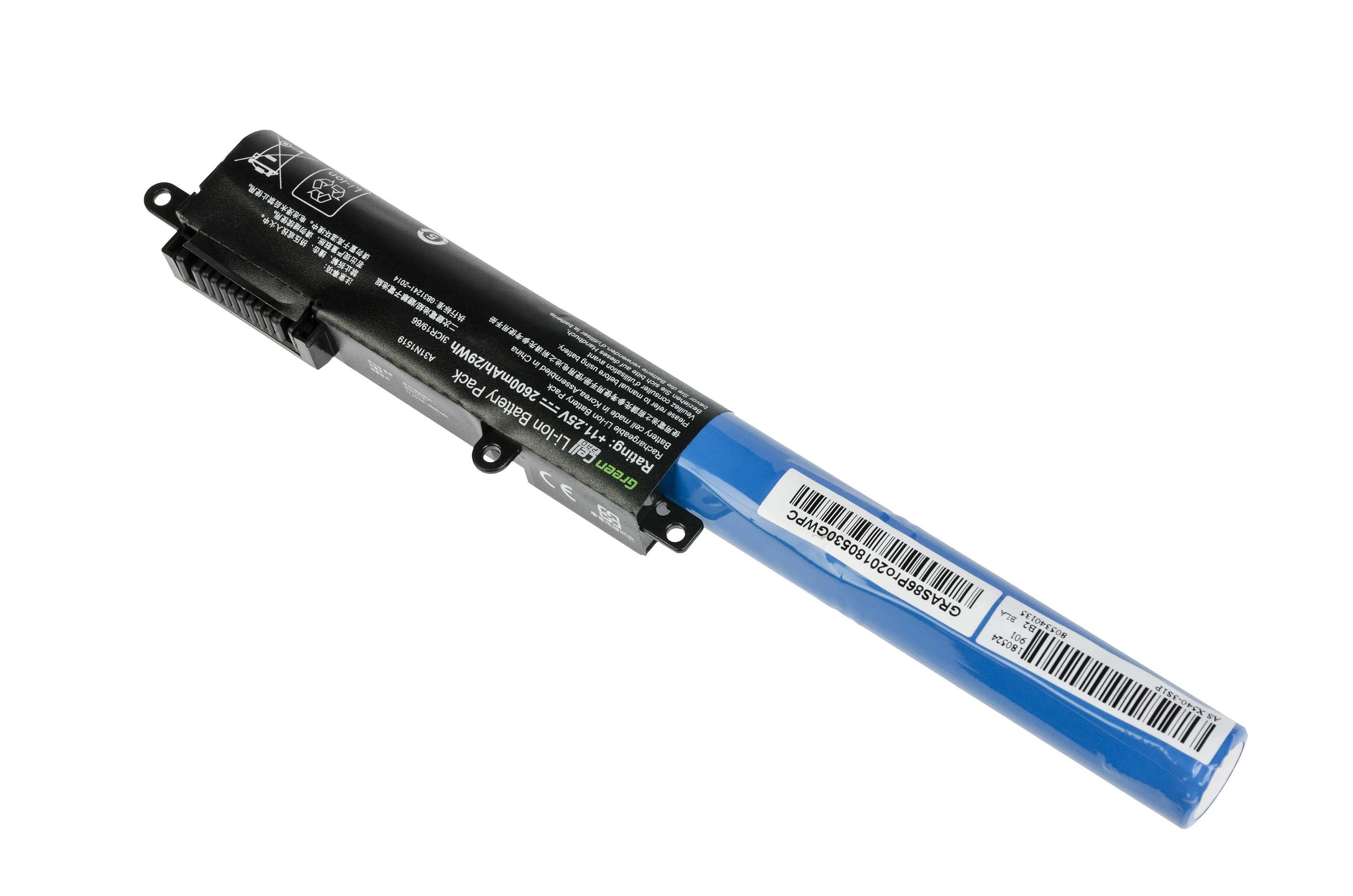 Žalias Cell Baterija Žalias Cell A31N1519 skirta Asus F540 F540L F540S R540 R540L R540S X540