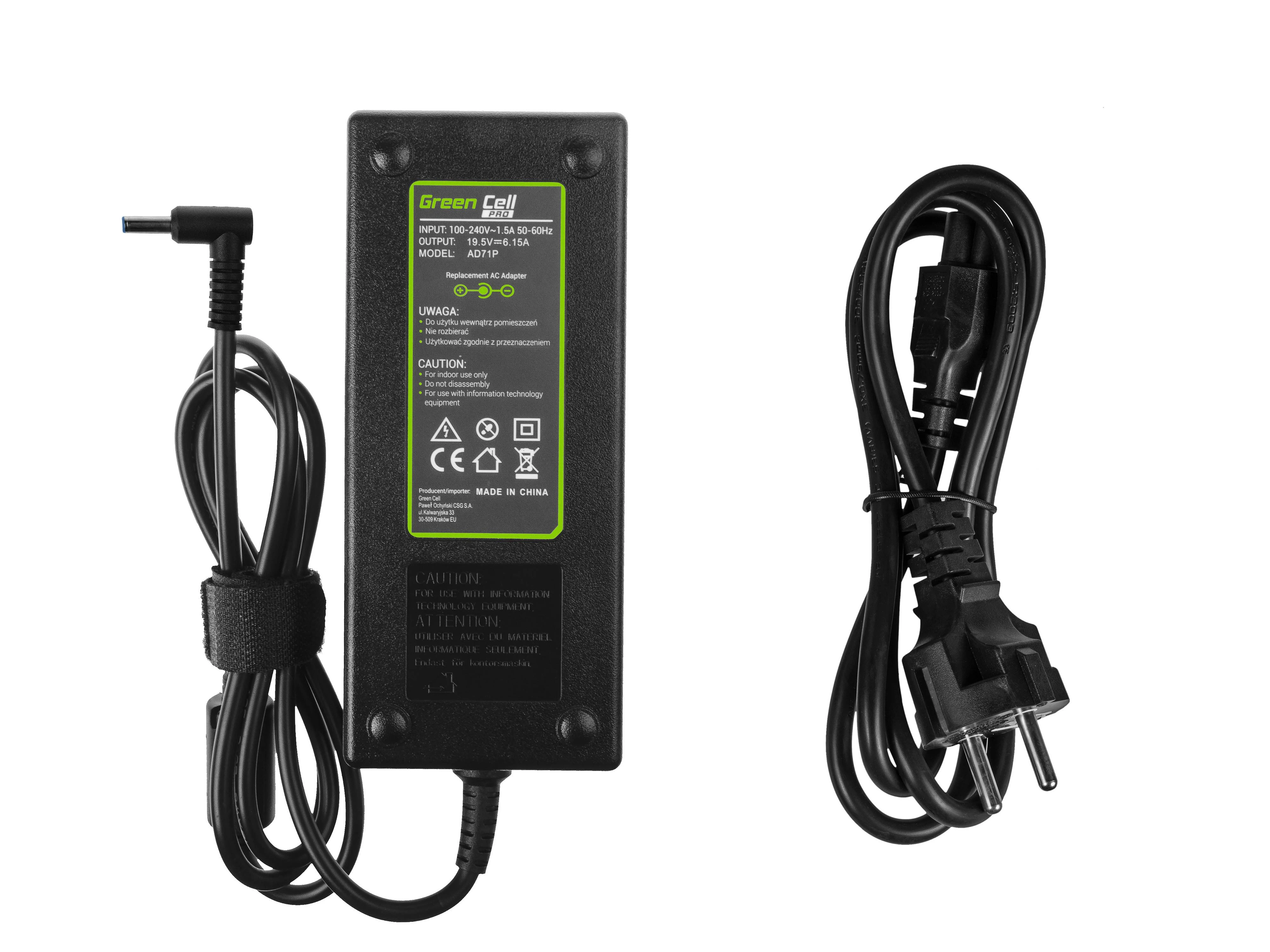 GREENCELL AD71P įkroviklis / kintamosios srovės adapteris Žalias Cell PRO 19.5V 6.15A 120W skirtas HP Omen 15-5000 17-W HP