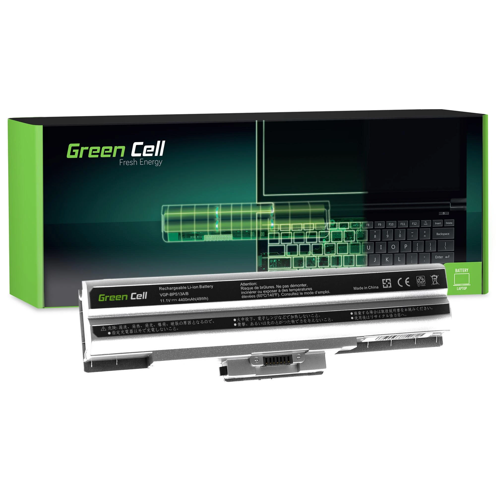 Green Cell Žalias Cell GREENCELL Baterija, skirta Sony BPS13 Sidabrinis 6 celei