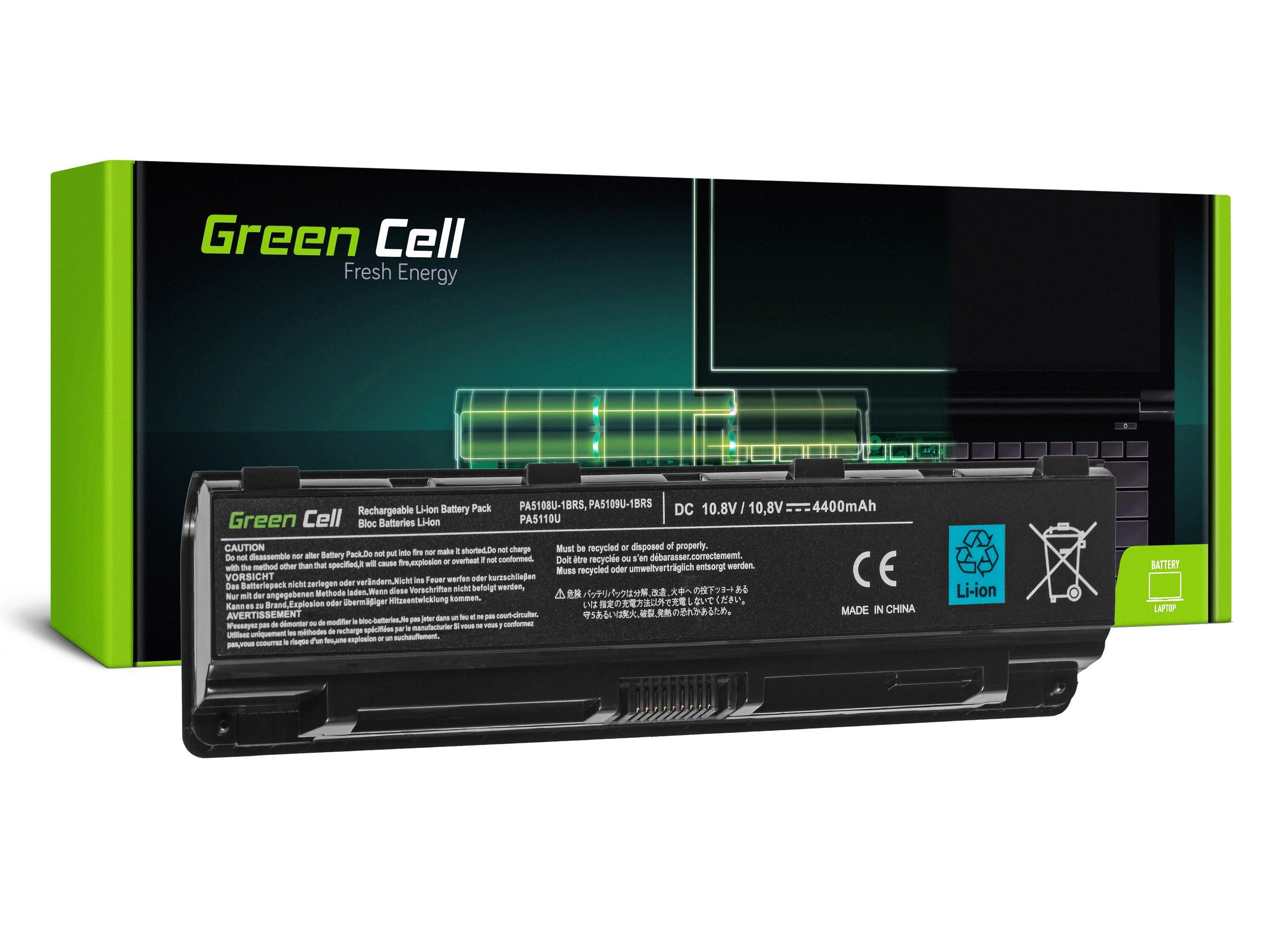 Žalias Cell GREENCELL TS13V2 Baterija Žalias Cell PA5109U-1BRS skirta Toshiba Satellite C50 C50D C55 C55D C70 C75