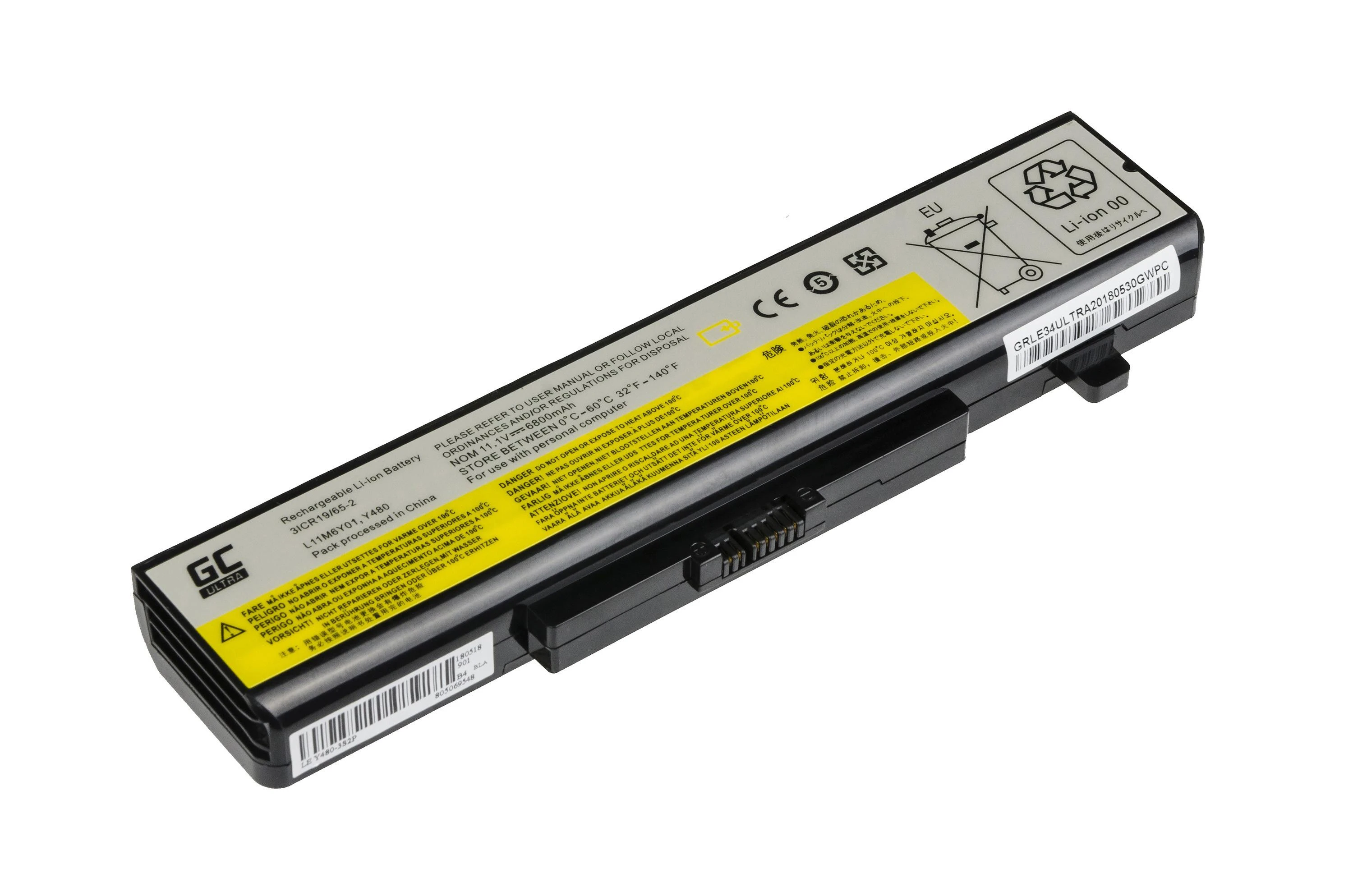 GREENCELL Baterija, skirta Lenovo Y480 V480 Y580 6800 mAh 6 celių