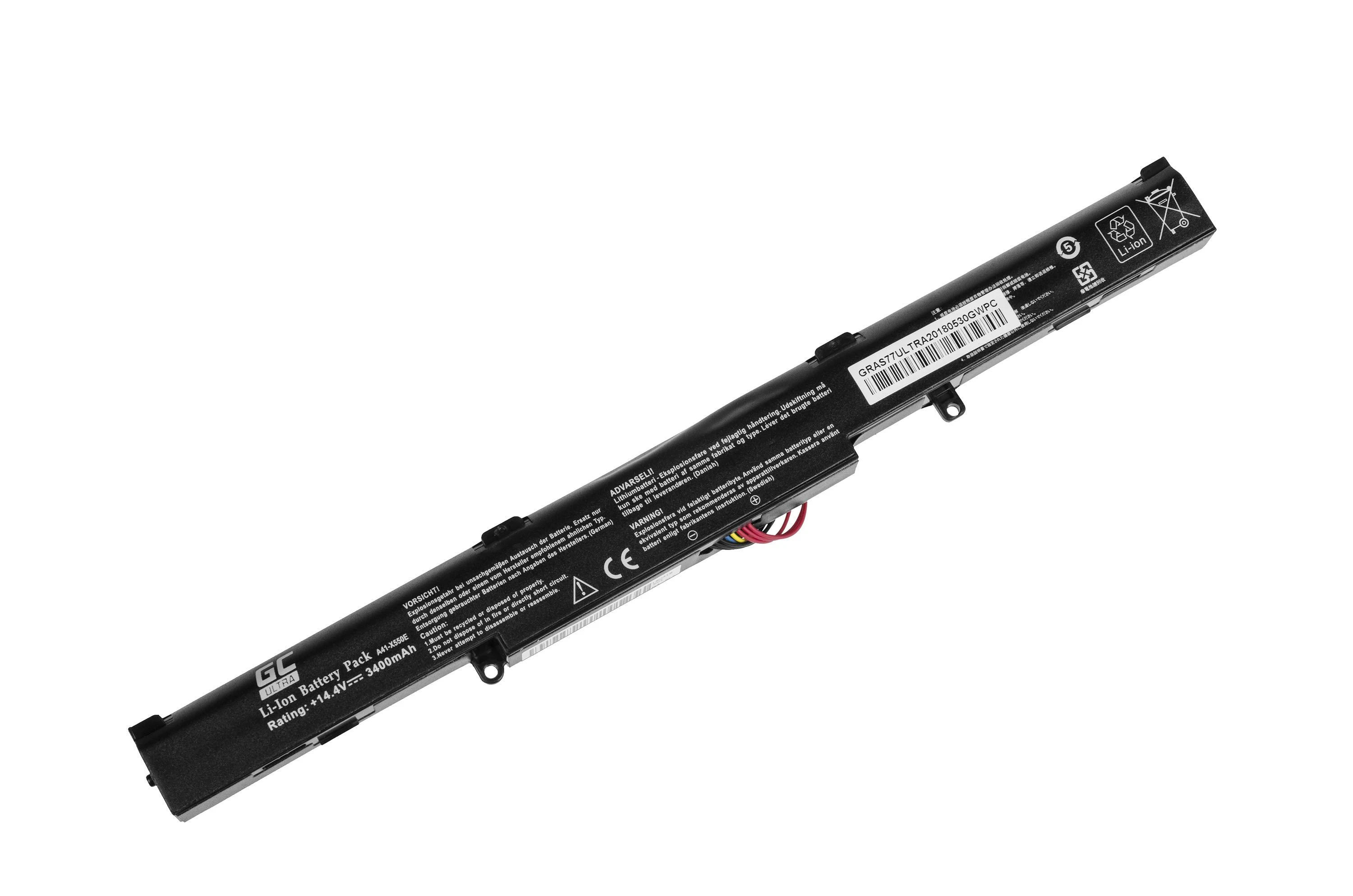 Žalias Cell GREENCELL Baterija, skirta Asus X550E 3400 mAh 4 c.