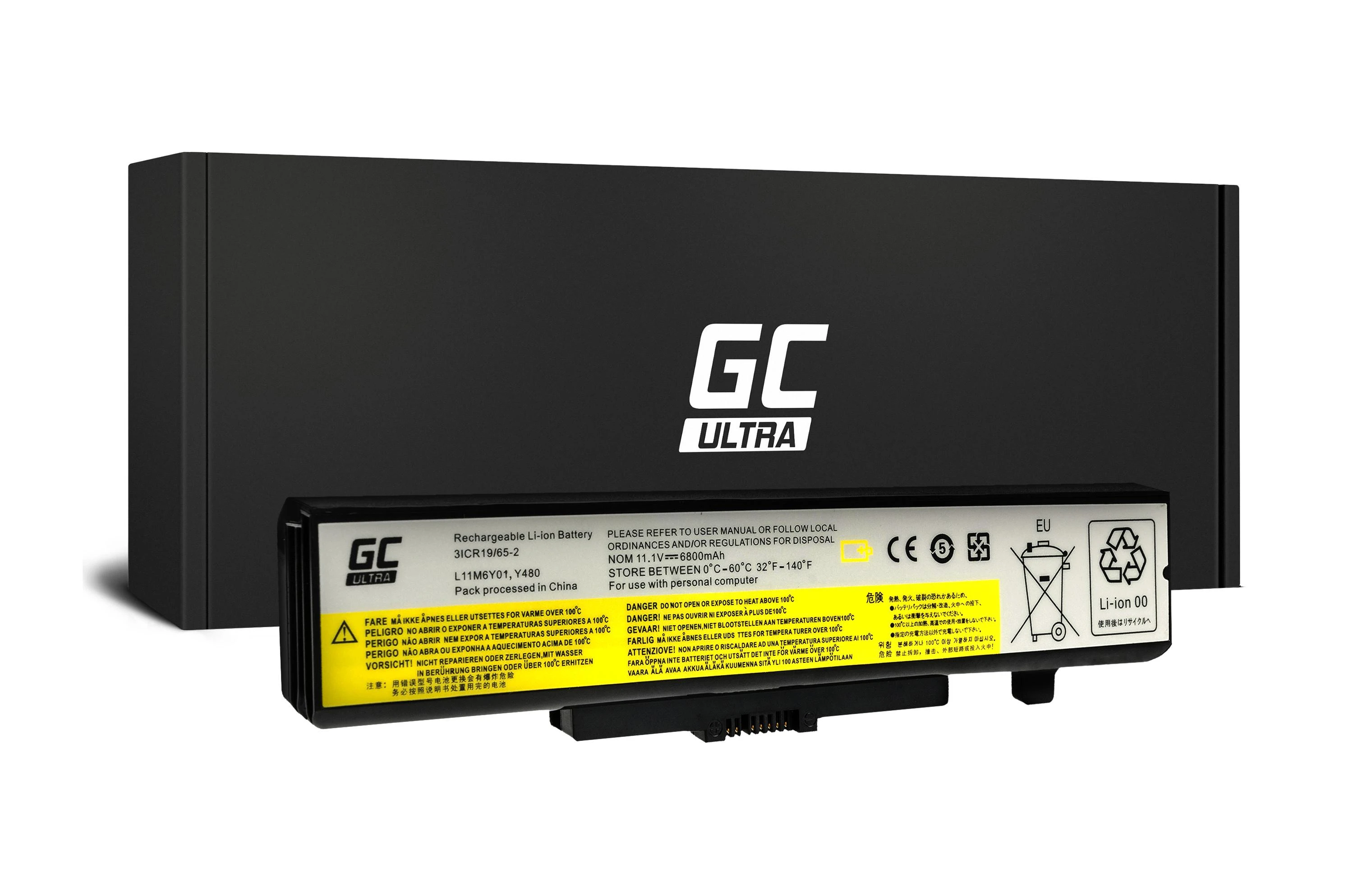 GREENCELL Baterija, skirta Lenovo Y480 V480 Y580 6800 mAh 6 celių