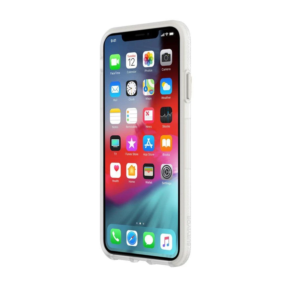 Griffin Survivor Endurance - dėklas skirtas Apple iPhone Xs Max Clear/Gray