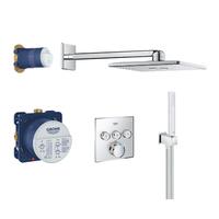 Grohe SmartControl Cube 310 potinkinis termostatinis komplektas, 3 padėčių,158x158 mm, chromas