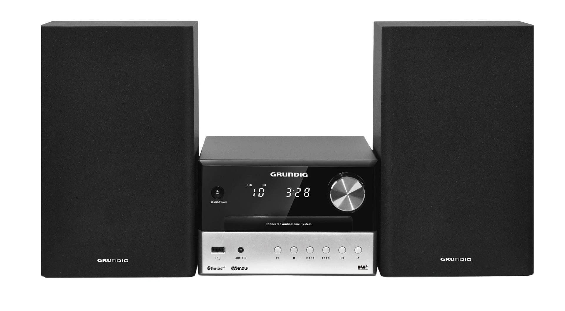 Muzikinis centras Grundig CMS 3000 BT DAB+, home audio micro system, juodas, sidabrinis, 30 W