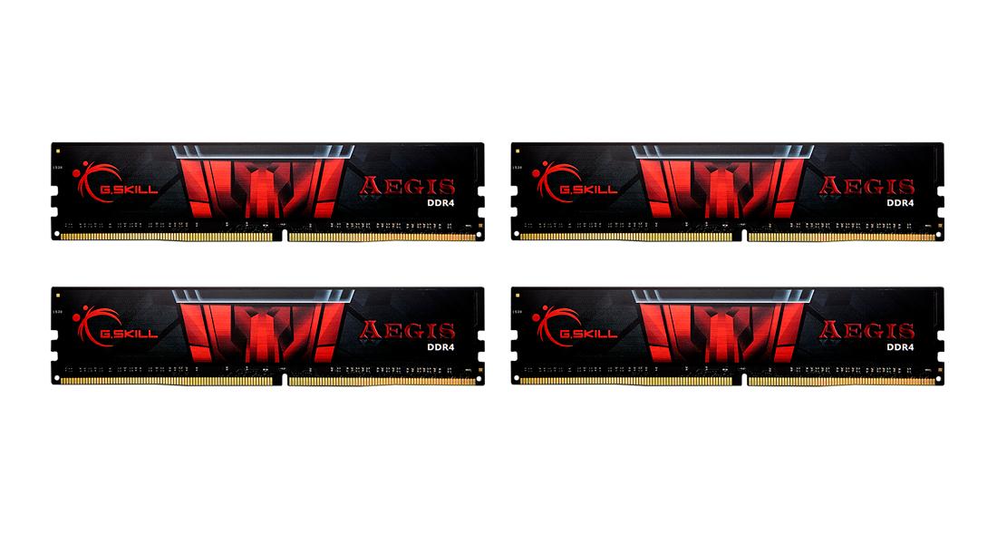 RAM G.SKILL F4-3200C16Q-32GIS G.Skill Aegis DDR4 32GB (4x8GB) 3200MHz CL16 1.35V XMP 2.0