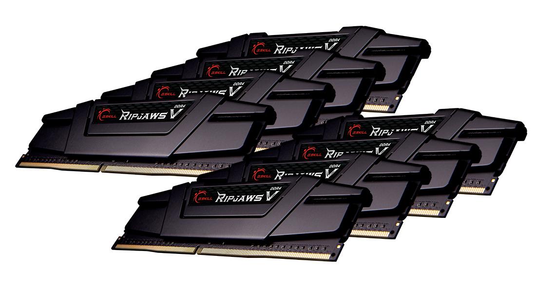 RAM G.Skill Ripjaws V, DDR4, 256 GB, 3600 MHz, CL18 (F4-3600C18Q2-256GVK)