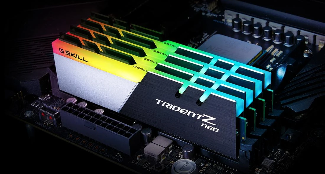 RAM G.SKILL F4-3000C16Q-32GTZN G.Skill Trident Z Neo (skirta AMD) DDR4 32GB (4x8GB) 3000MHz CL16 1.35V XMP 2.0