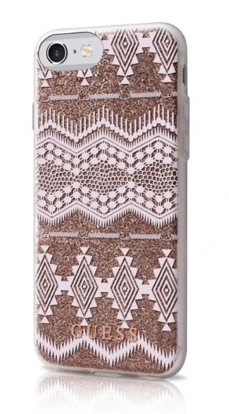 Dėklas GUESS HARD CASE AZTEC TRIBAL 3DGUHCP7TGPI IPHONE 7 / 8 / SE 2020 TAUPE
