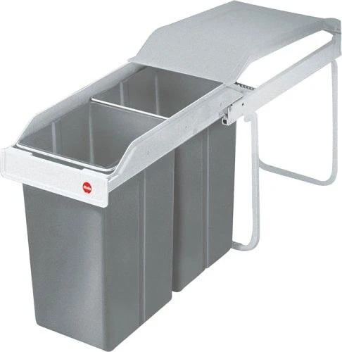 Hailo Spintelės šiukšliadėžė Multi-Box Duo, kreminė, 2x14l, L dydžio