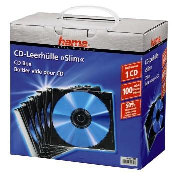 1x100 Hama Slim CD Jewel Case juodas 51270