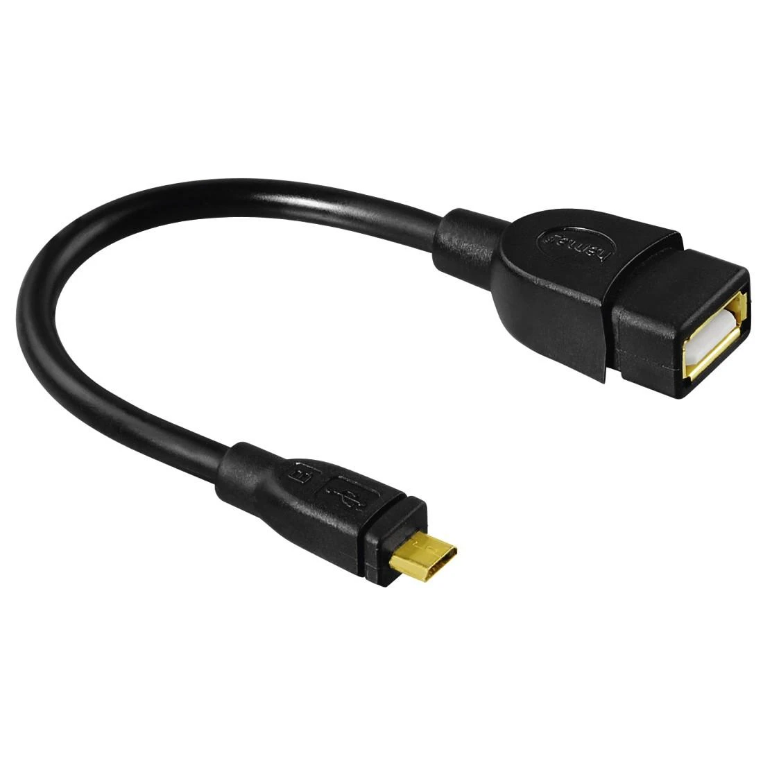 HAMA USB OTG CABLE GN A / B MICRO WT 15 CM Juodas