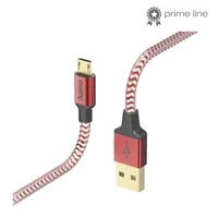 Hama Raudonas atspindintis USB-A–Micro-USB įkrovimo laidas 1,5 m