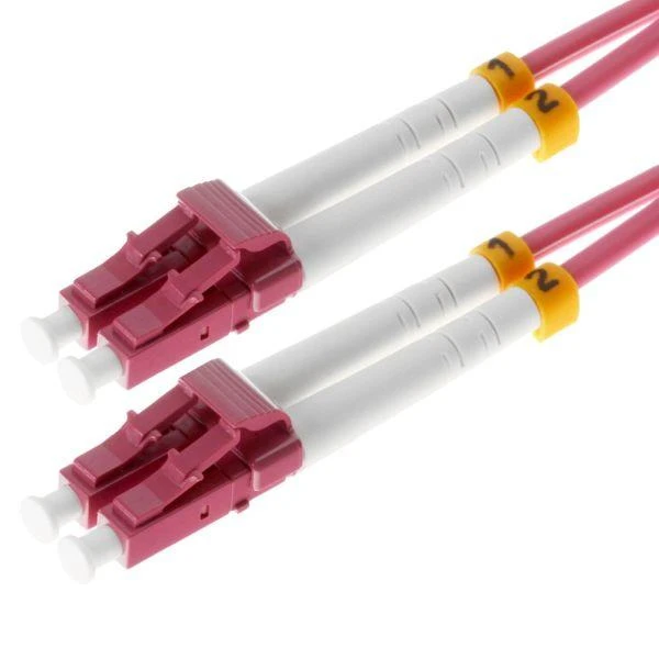 helos LWL Patchkabel OM4 Duplex 3,0mm LC-LC 50/125µm erikaviolett 10m LSZH