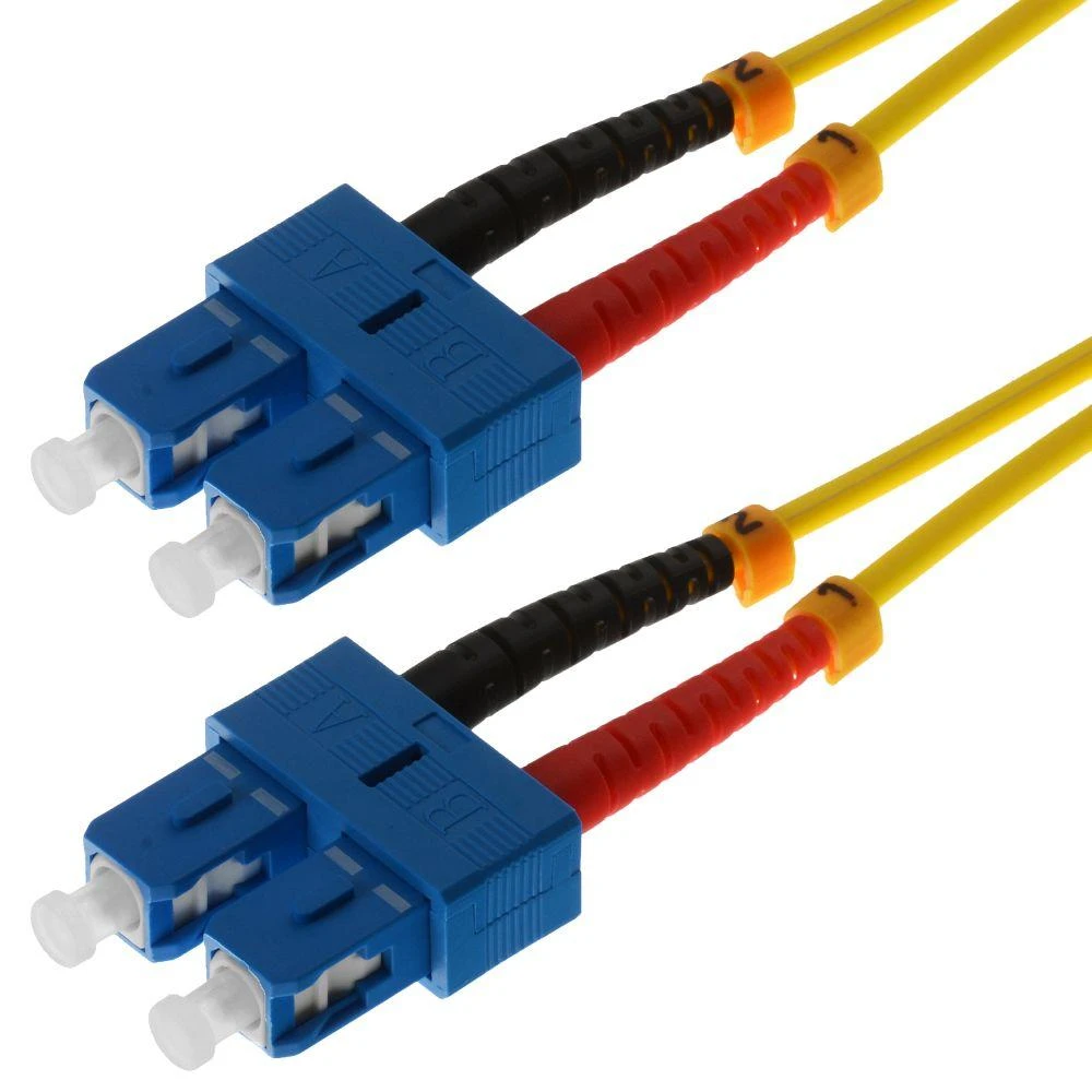 helos LWL Patchkabel OS2 Duplex 3,0mm SC-SC 9/125µm gelb 1m LSZH