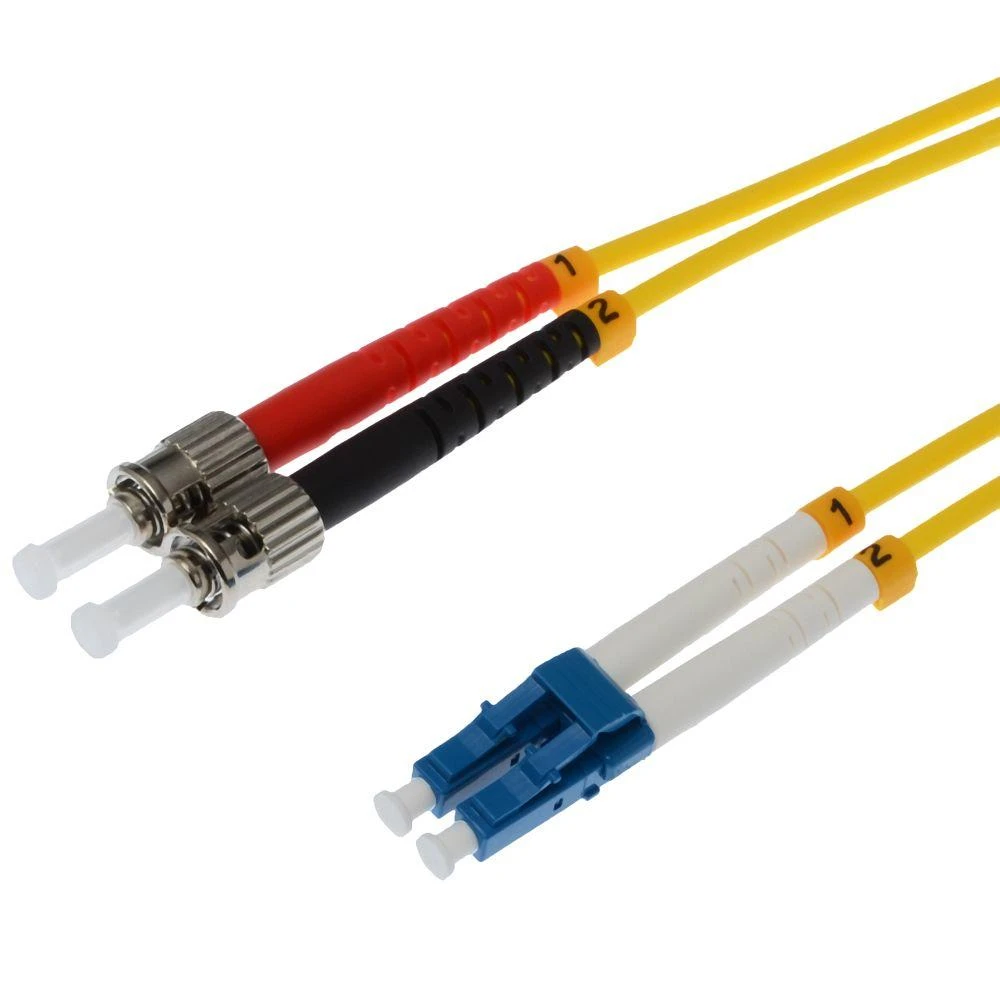 helos LWL Patchkabel OS2 Duplex 3,0mm LC-ST 9/125µm gelb 2m LSZH