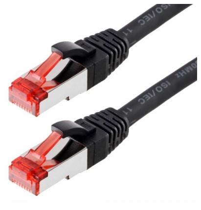 helos Patchkabel Cat 6 S/FTP RJ45 juodas 0,5m AWG27/7 LSZH GHMT