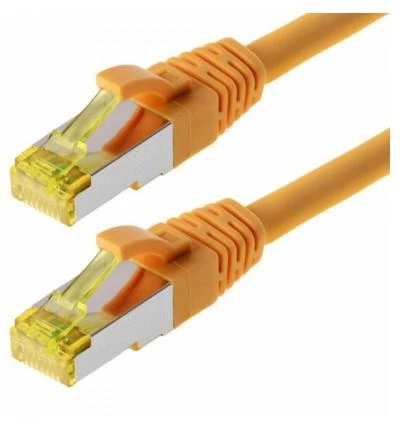 helos Patchkabel Cat 6a S/FTP RJ45 gelb 0,25m AWG26/7 LSZH GHMT