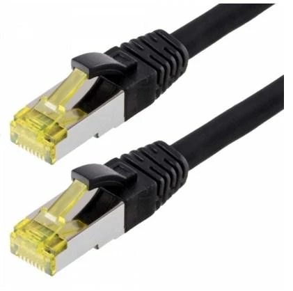 helos Patchkabel Cat 6a S/FTP RJ45 juodas 15m AWG26/7 LSZH GHMT