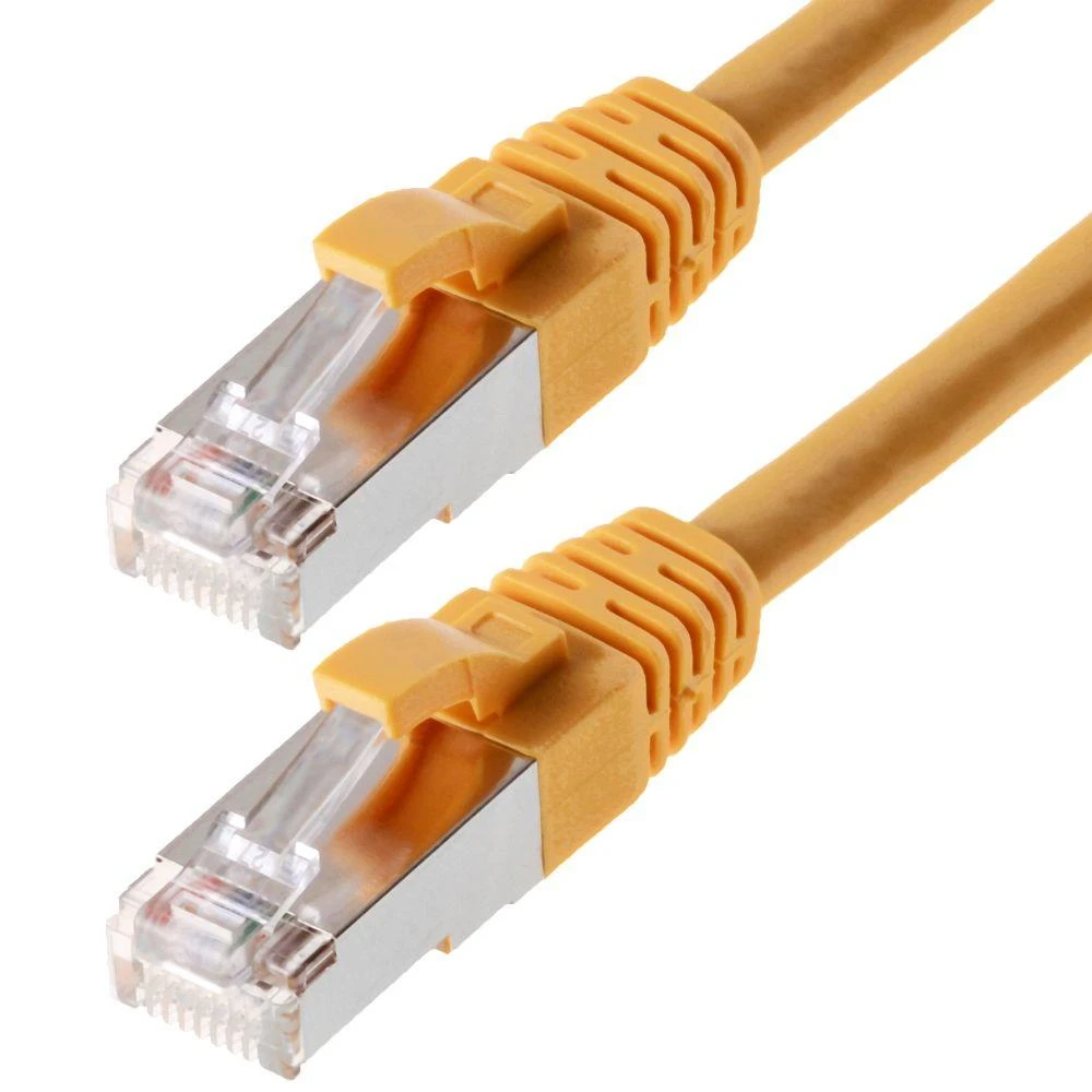 helos Patchkabel Cat 5e SF/UTP RJ45 gelb 3m AWG26