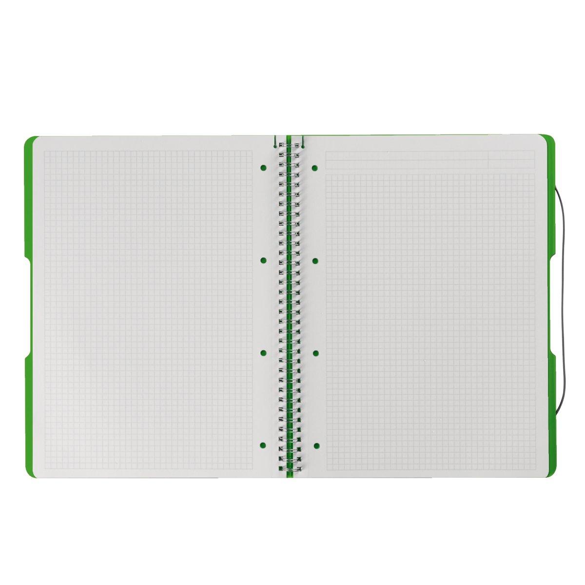 Herlitz užrašų knygelė A4/80K, kvadratinė, žalia (0011293099)
