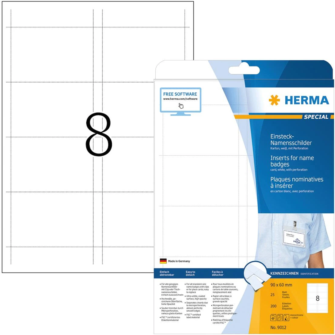 Herma Badge lentos 90x60 mm (9012)