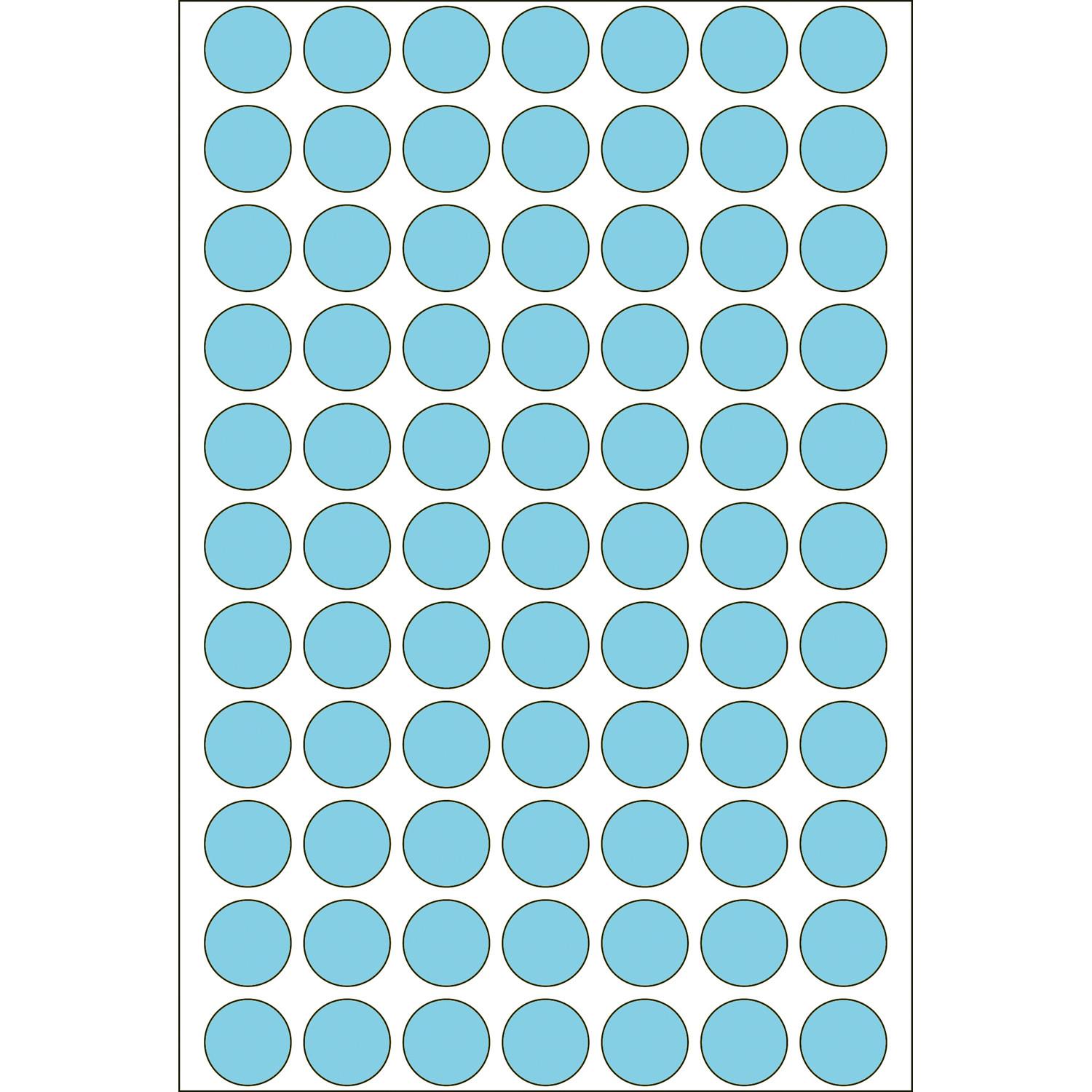 HERMA daugiafunkcinės etiketės/spalvoti taškeliai Ø 13 mm apvalios mėlynas popierius matinis užrašas ranka 2464 vnt. - Mėlyna - Apskritimas - Celiuliozė, Popierius - Vokietija - 13 mm - 13 mm