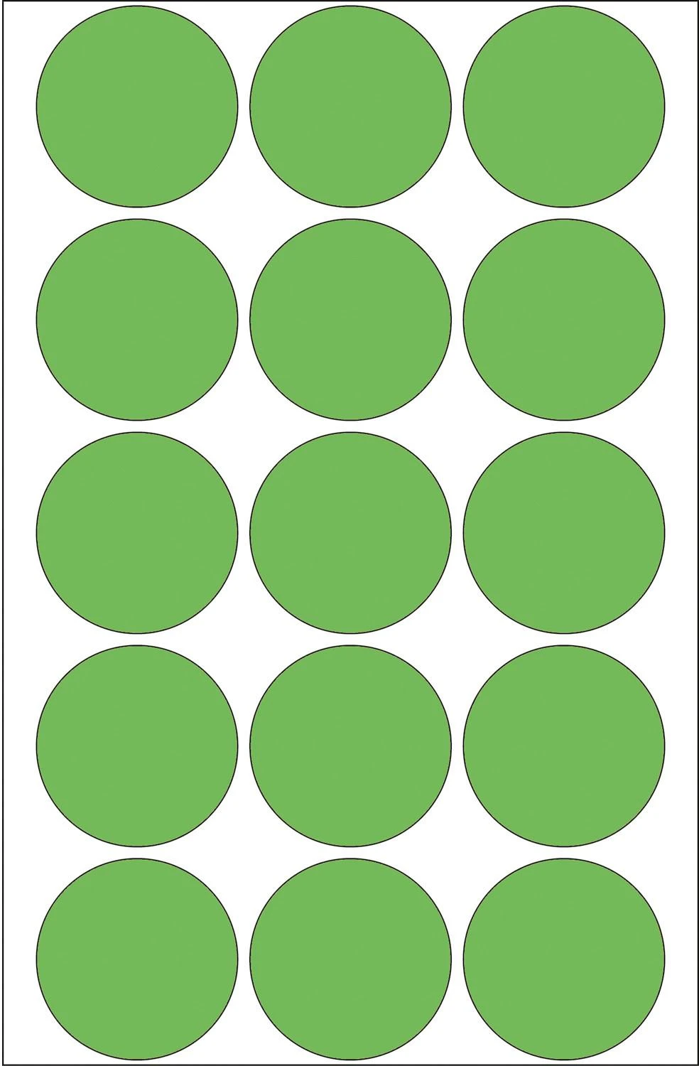 Herma Labels žalia apskritimai, 480 vnt (2275)