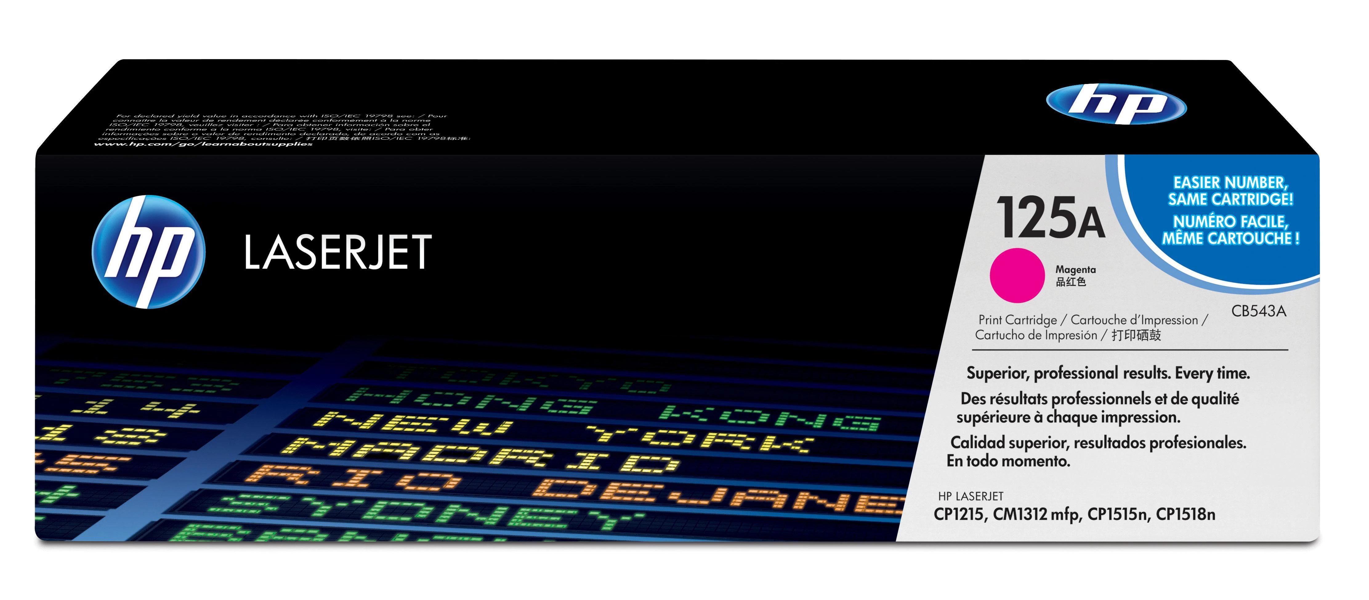 Hewlett Packard (HP) HP 125A Magenta Toneris Cartridge, 1400 puslapių, Color LaserJet CP1210, CP1510, CM1312