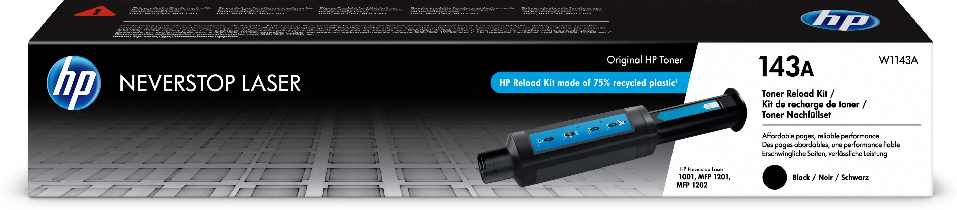 Hewlett Packard (HP) HP 143A (W1143A) Lazerinė kasetė, Juoda
